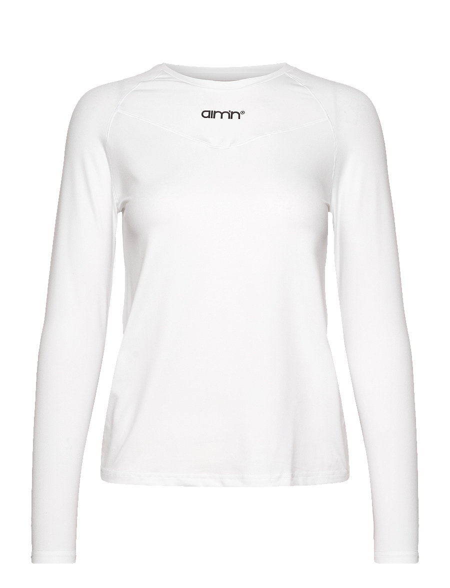 aim´n - Soft Basic Maternity Long Sleeve - långärmade tröjor - white - 1