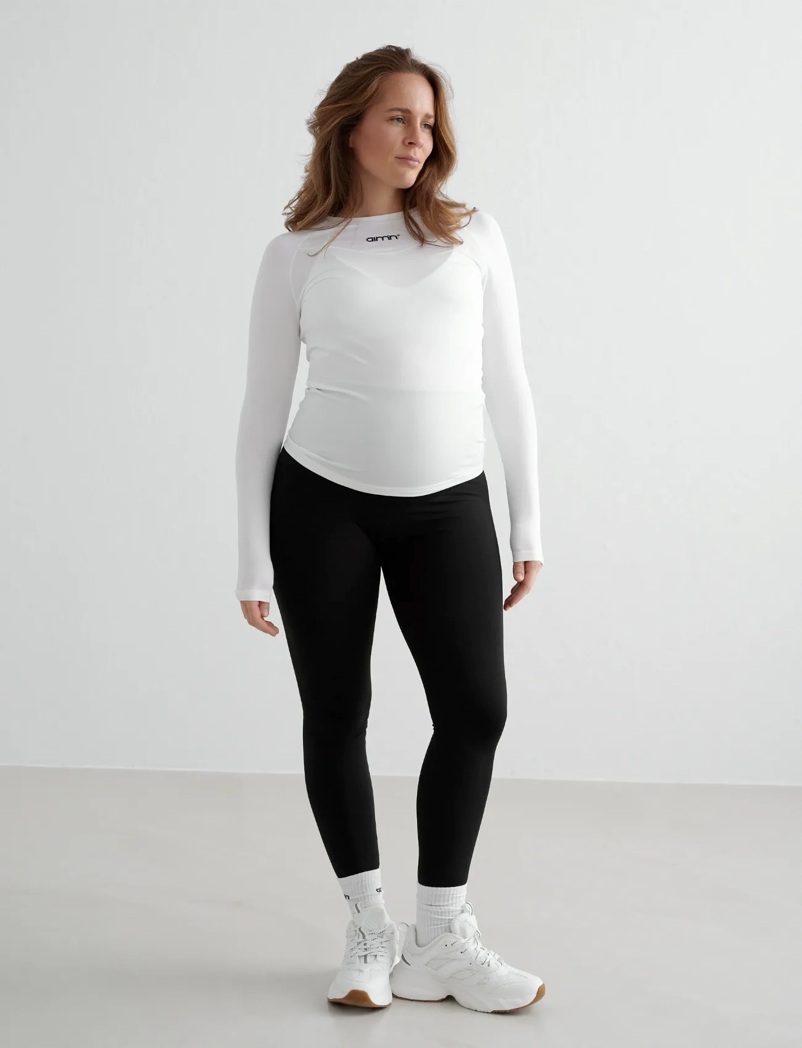 aim´n - Soft Basic Maternity Long Sleeve - sportoberteile - white - 3