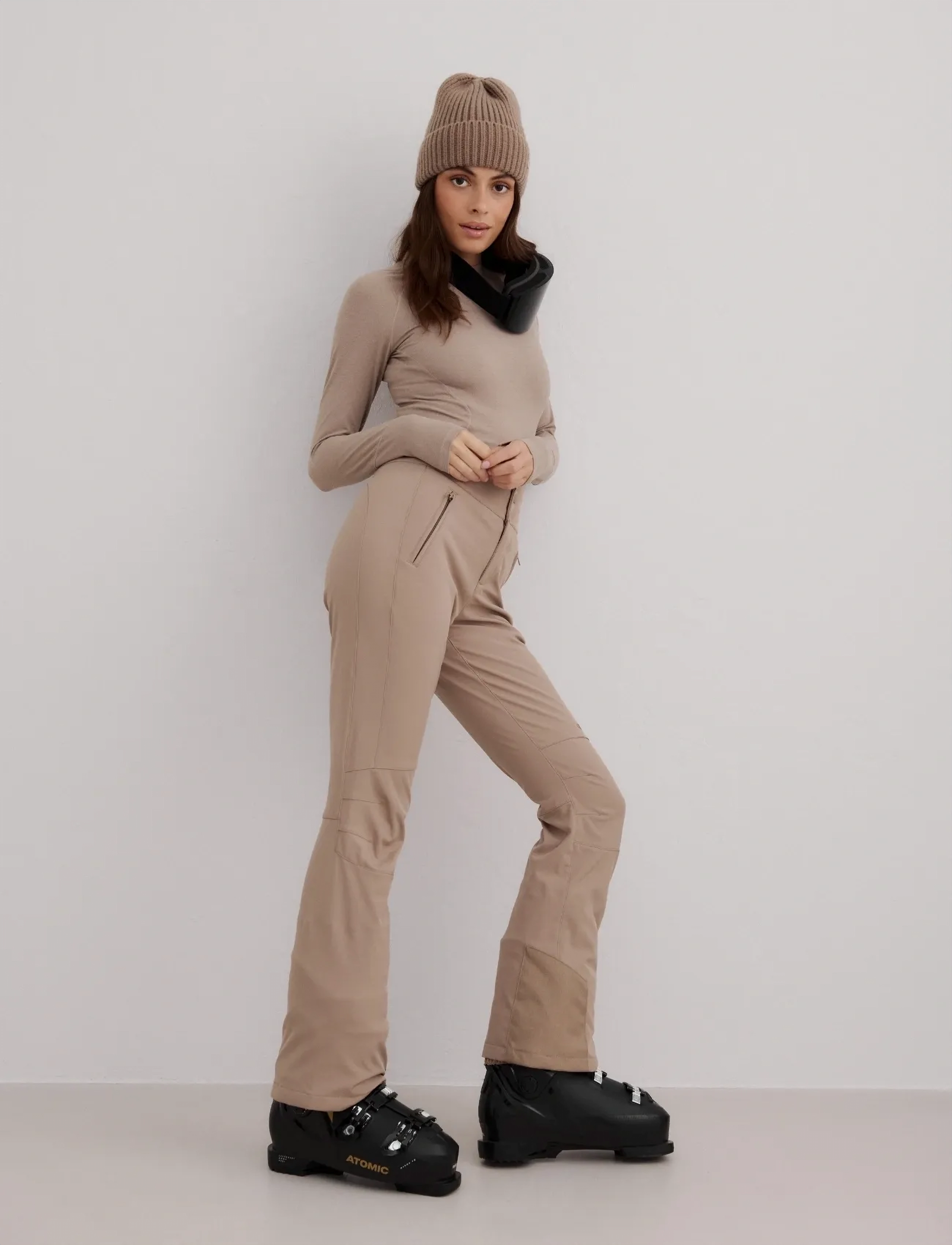 aim´n Stretch Thermo Pants - Suusapüksid - ESPRESSO / beige