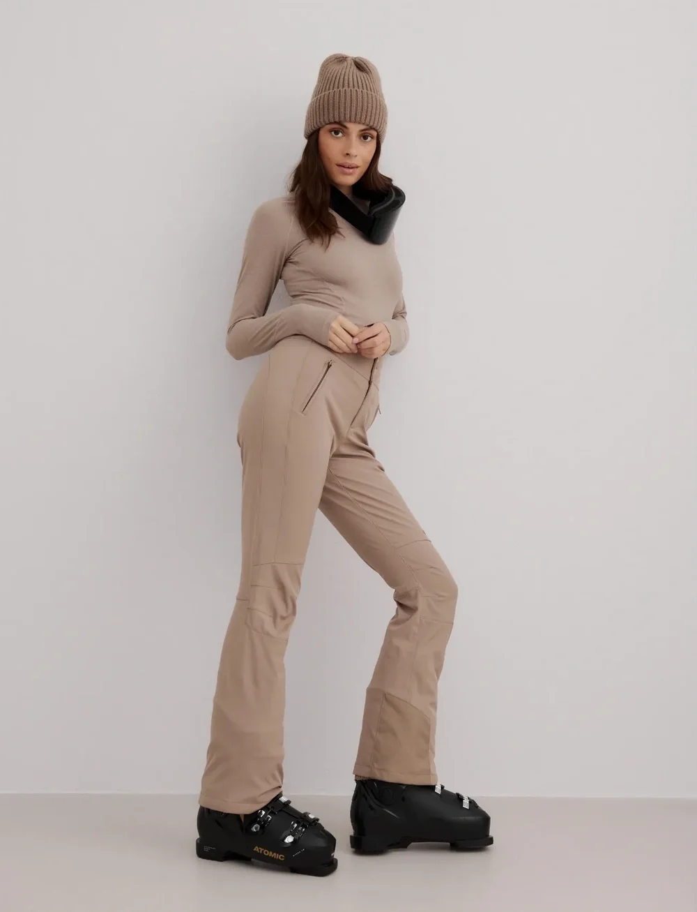 aim´n - Stretch Thermo Pants - skitøj - espresso - 0