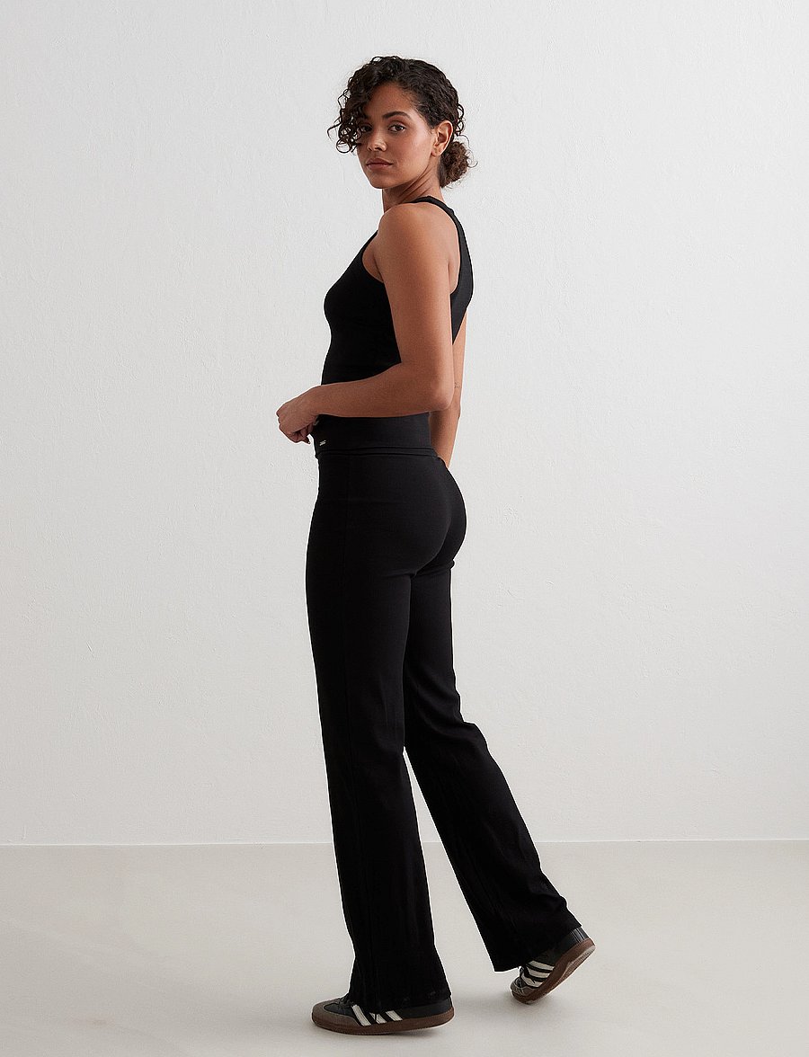 aim´n - Ease Ribbed Pants - treniņbikses - black - 3