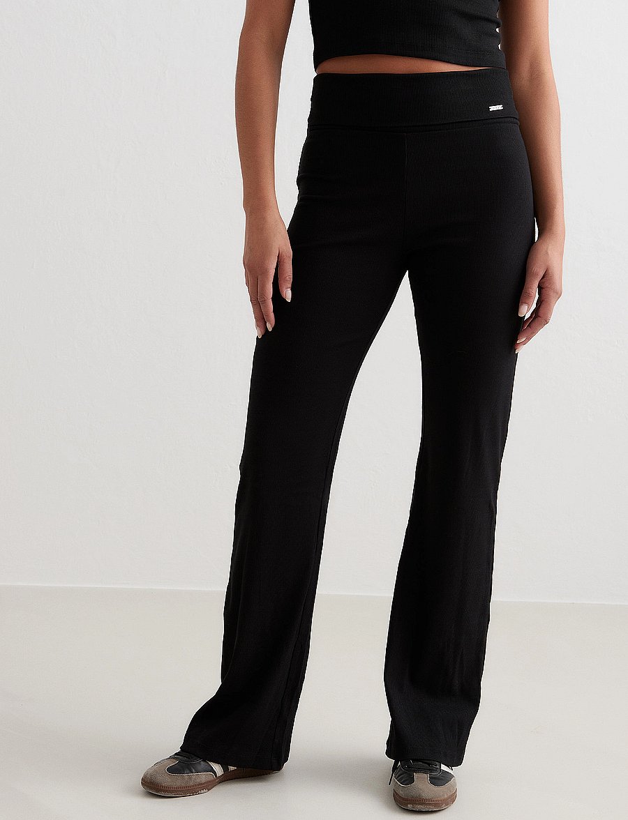 aim´n - Ease Ribbed Pants - treniņbikses - black - 4