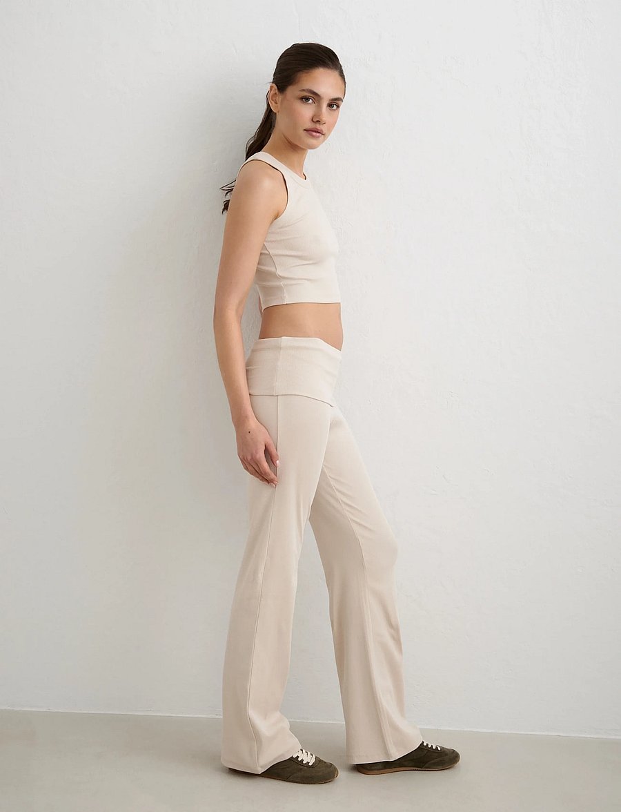 aim´n - Ease Ribbed Pants - träningsbyxor - sand - 3
