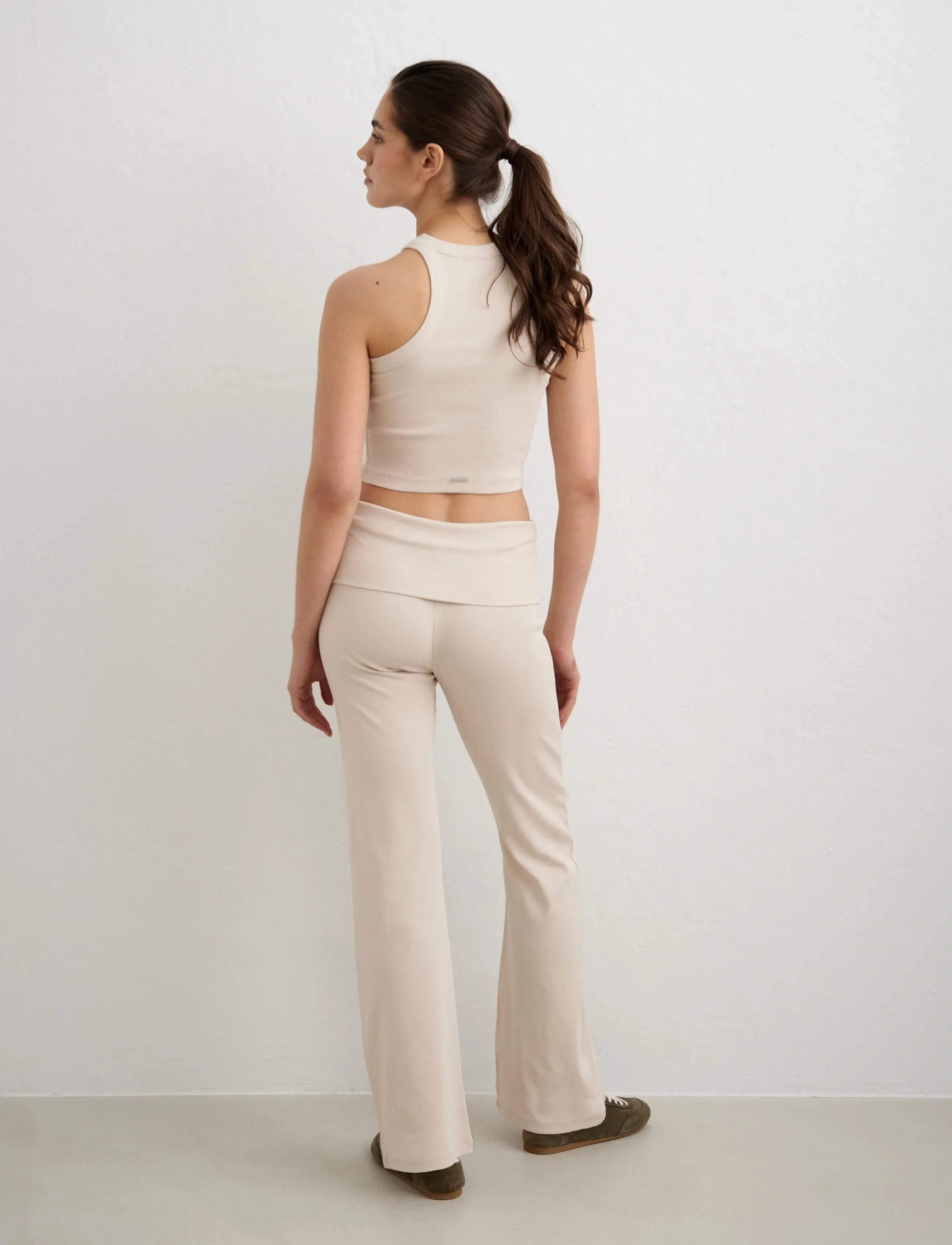 aim´n - Ease Ribbed Pants - treeningpüksid - sand - 5
