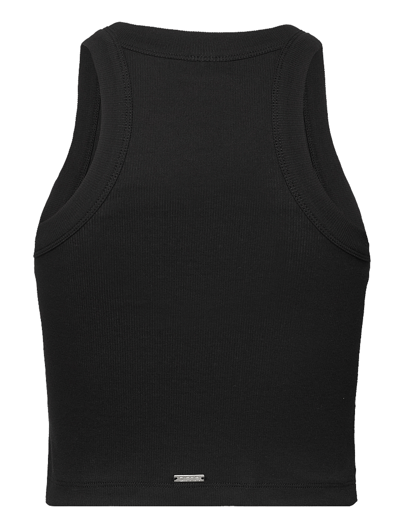 aim´n - Ease Ribbed Tank Top - linnen - black - 2