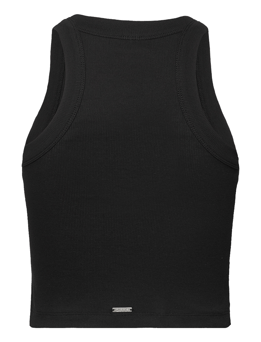 aim´n - Ease Ribbed Tank Top - crop tops - black - 2