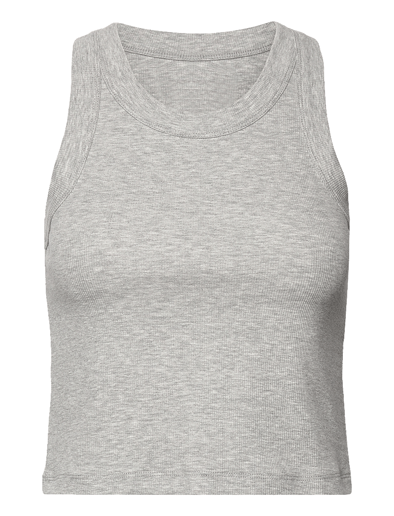 aim´n - Ease Ribbed Tank Top - linnen - grey melange - 1