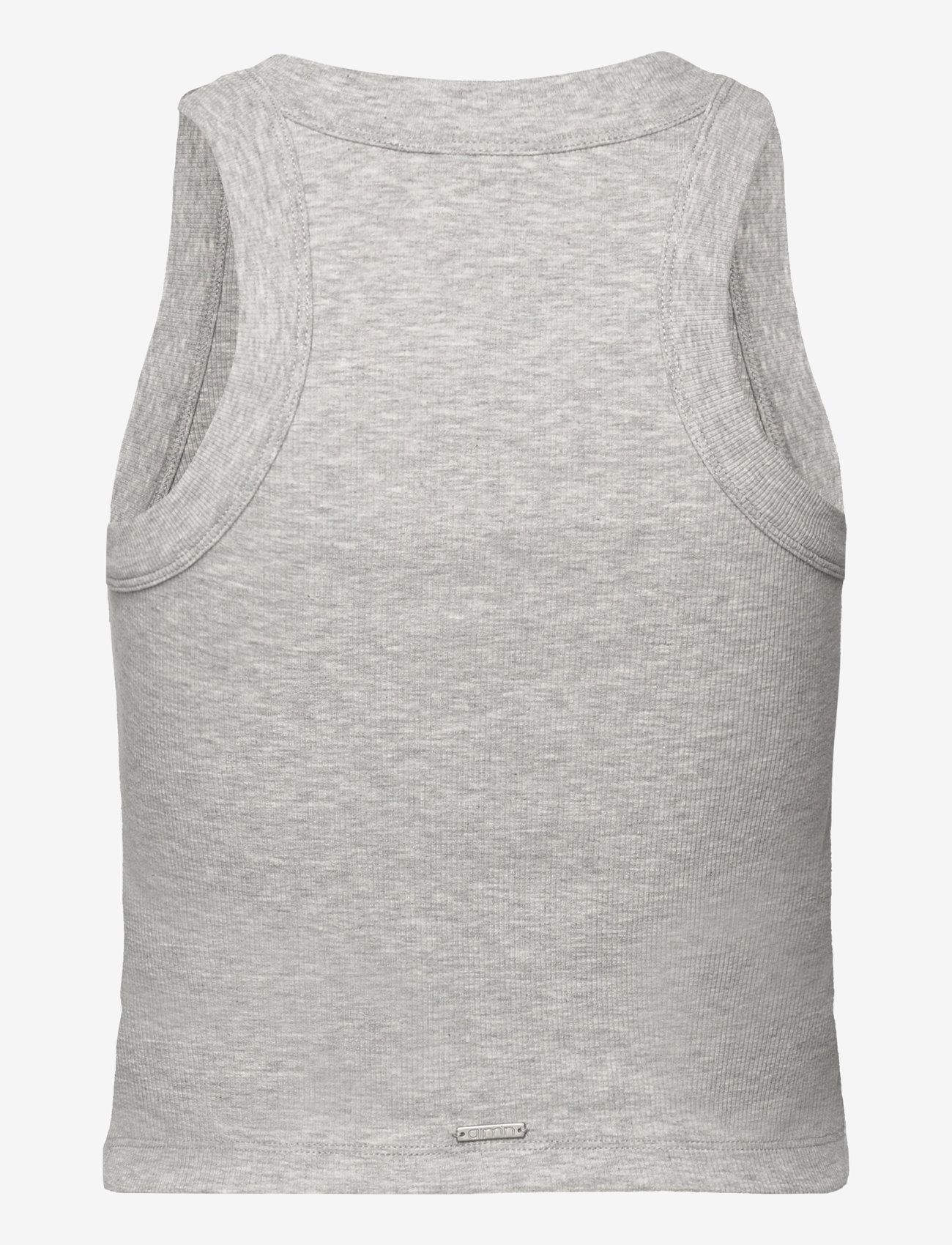 aim´n - Ease Ribbed Tank Top - linnen - grey melange - 2