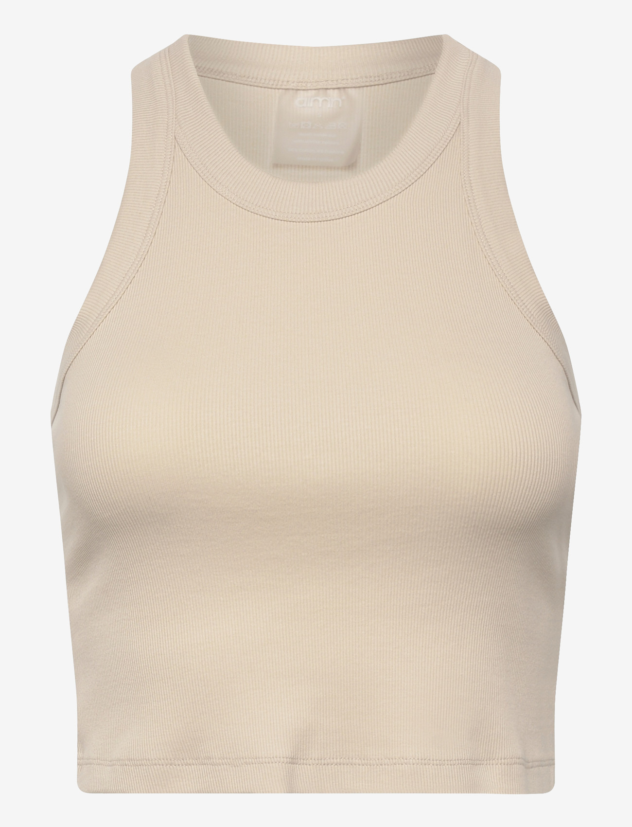 aim´n - Ease Ribbed Tank Top - Õlapaeltega pluusid - sand - 1