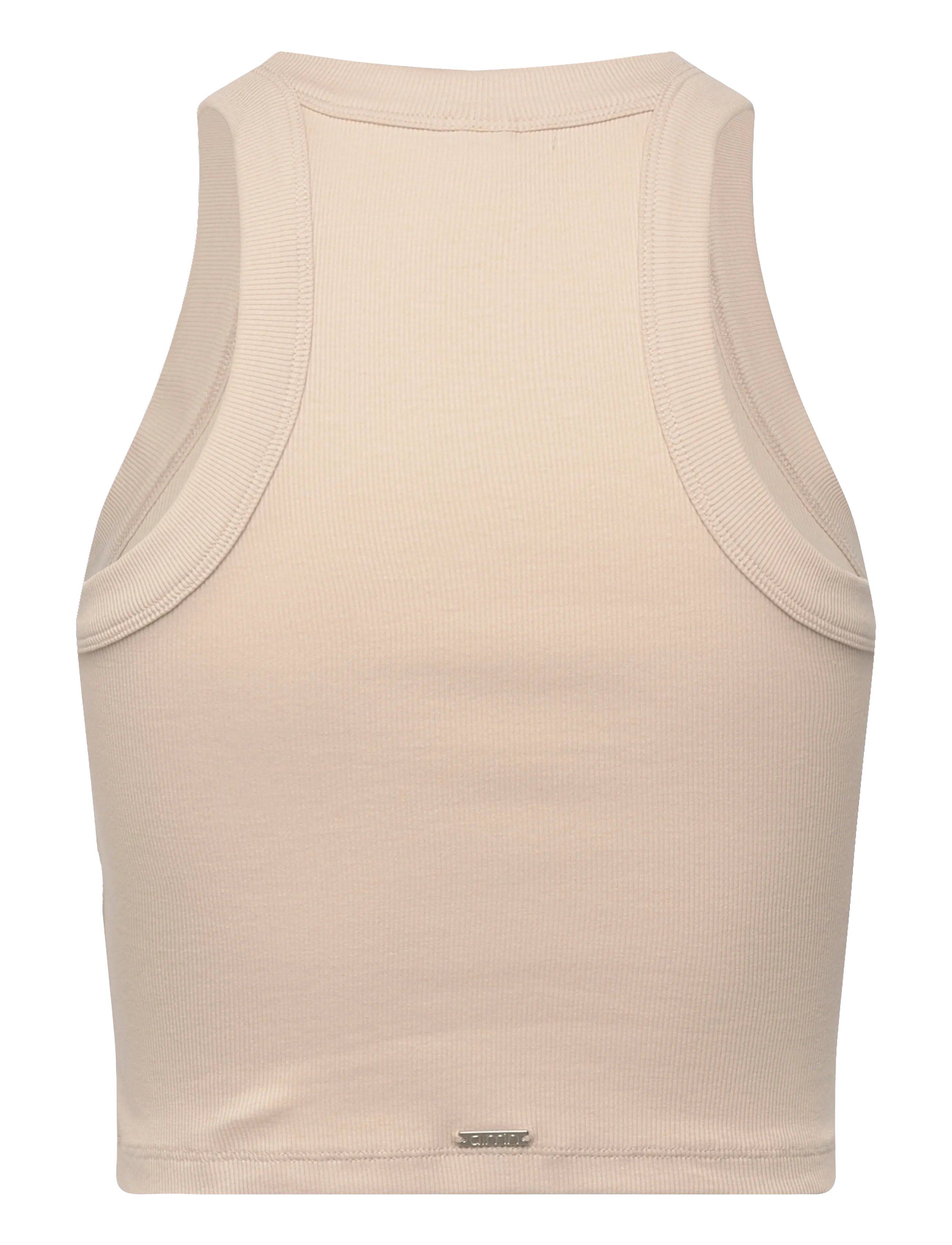 aim´n - Ease Ribbed Tank Top - crop-tops - sand - 2