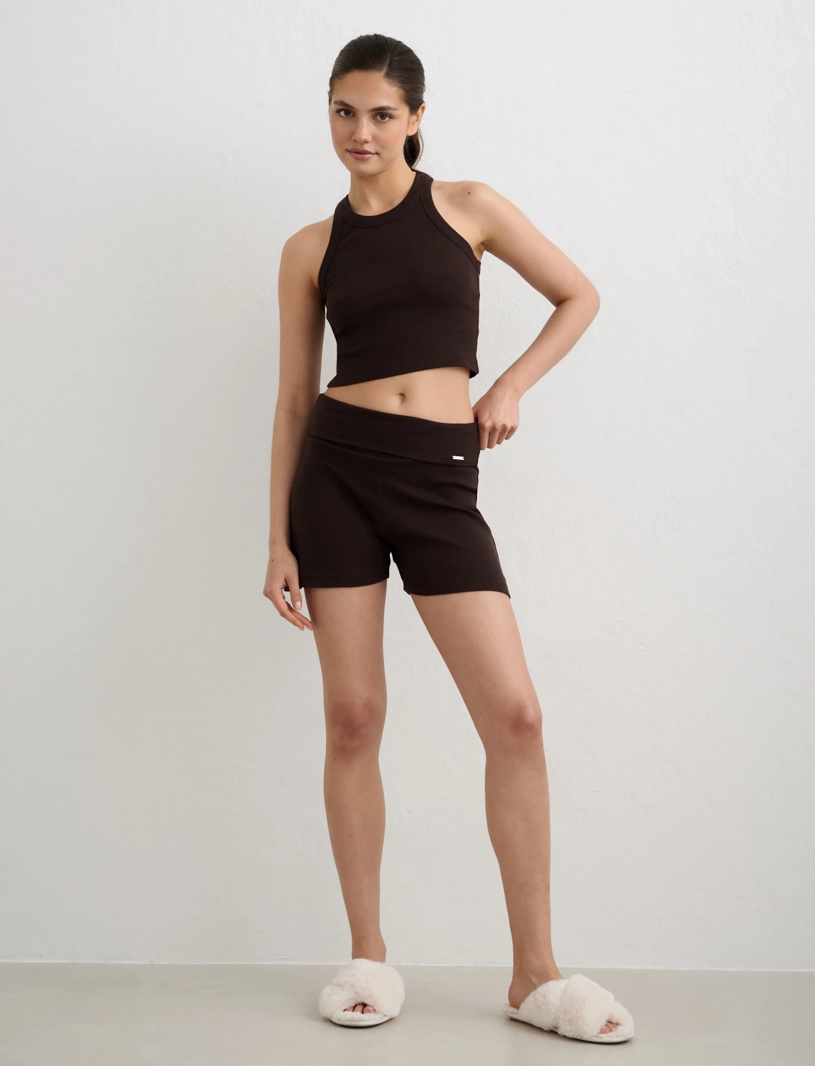 aim ́n Ease Ribbed Shorts, XL, Braun - Cycling Frauen