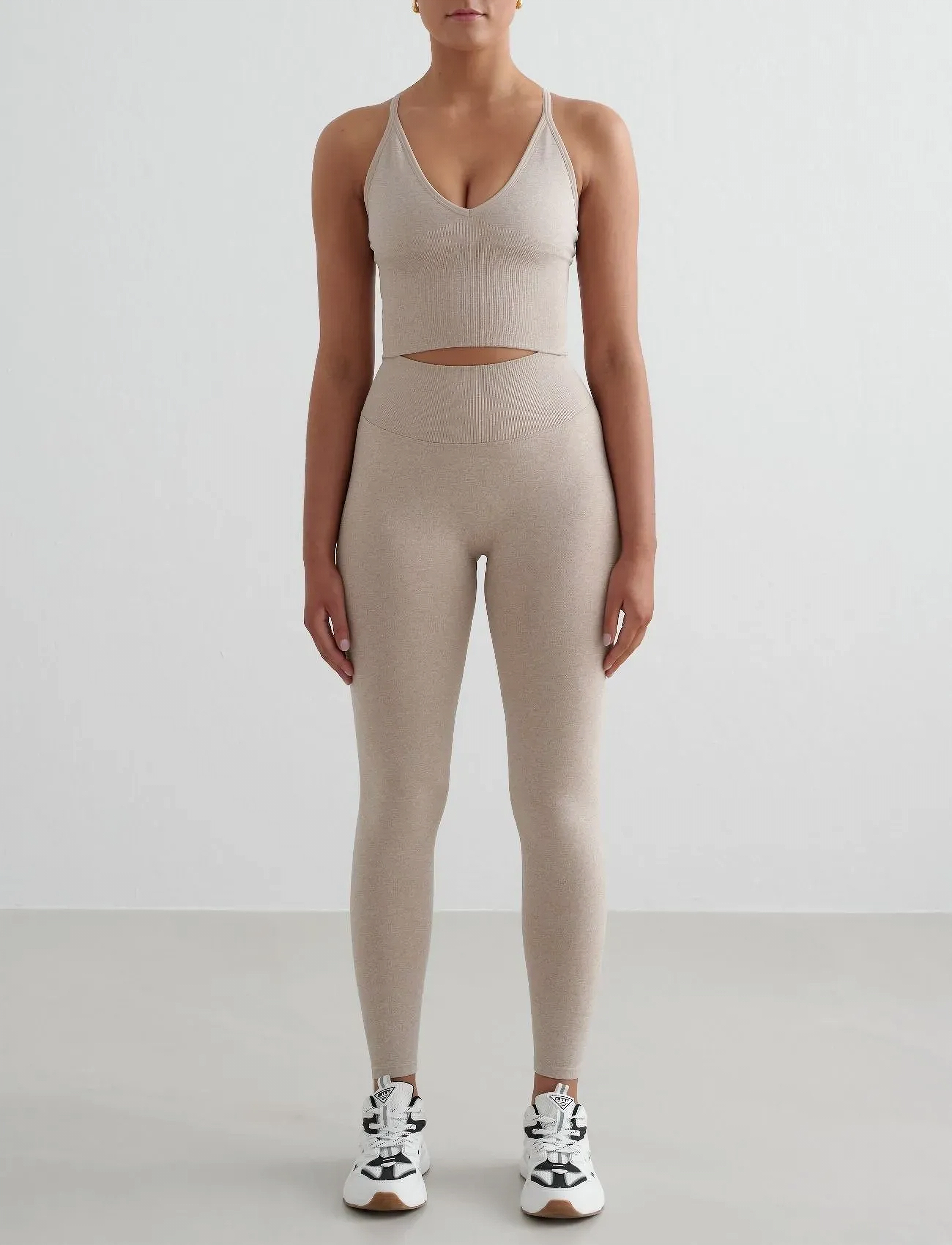 aim´n - Shape Seamless Tights - fuld længde - beige melange - 3