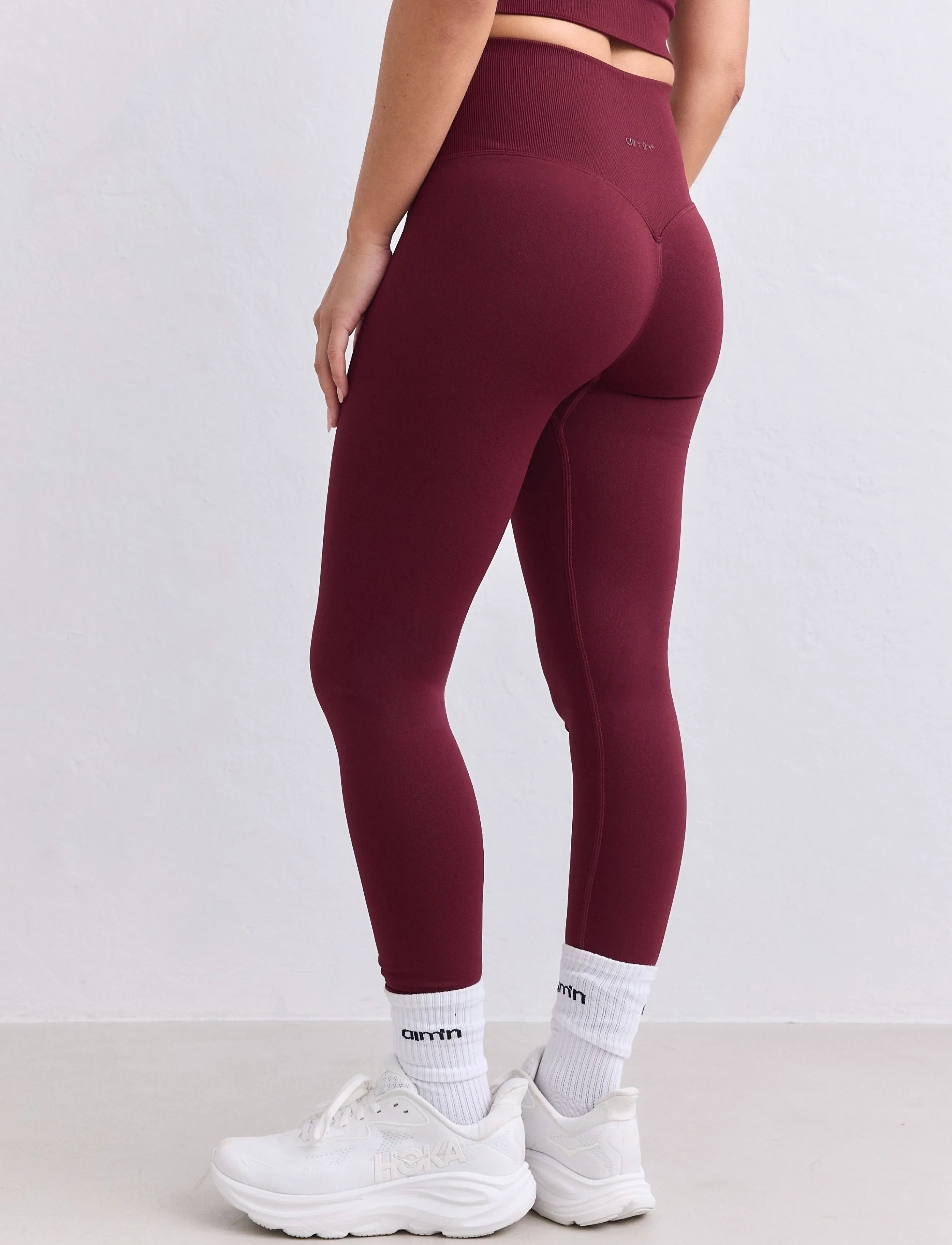 aim´n - Shape Seamless Tights - fuld længde - merlot - 3