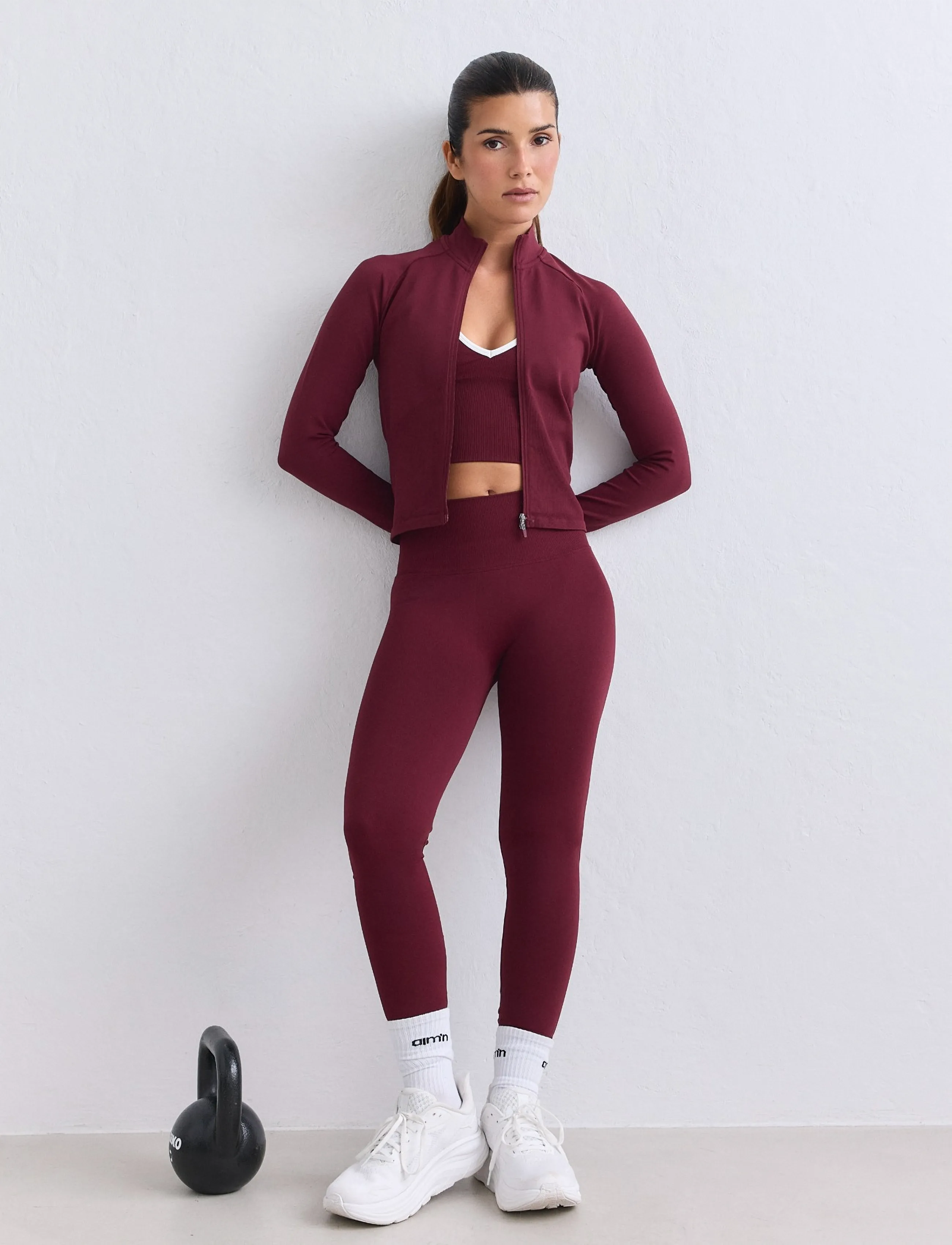 aim´n - Shape Seamless Tights - fuld længde - merlot - 4