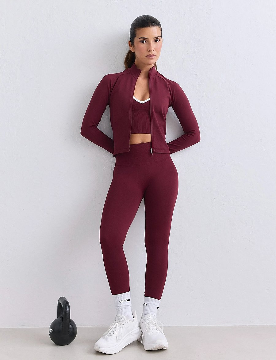 aim´n - Shape Seamless Tights - fuld længde - merlot - 4