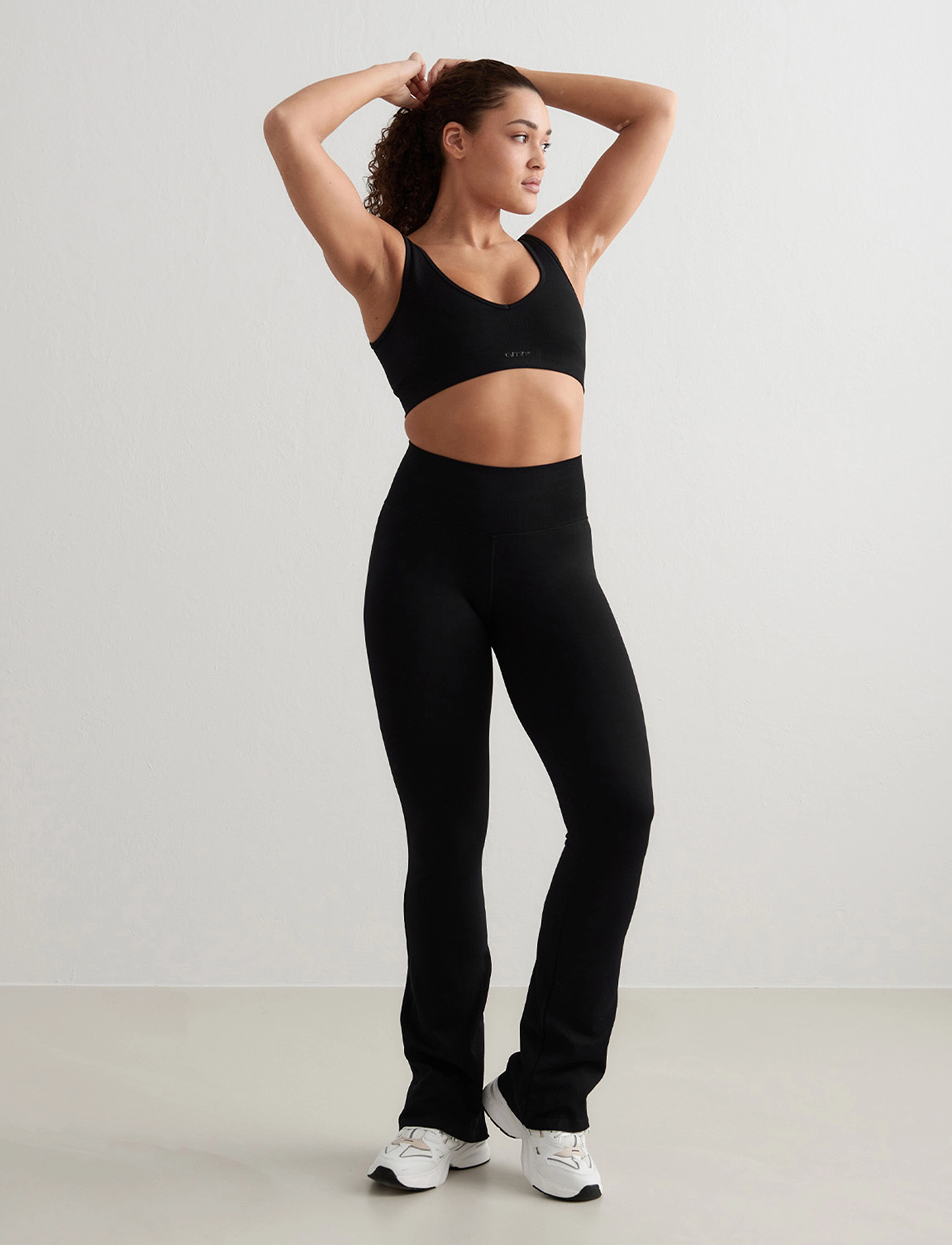 aim ́n Shape Seamless Flare Tights, L, Black, Løbetræningstights > Sømløse Tights, Dame