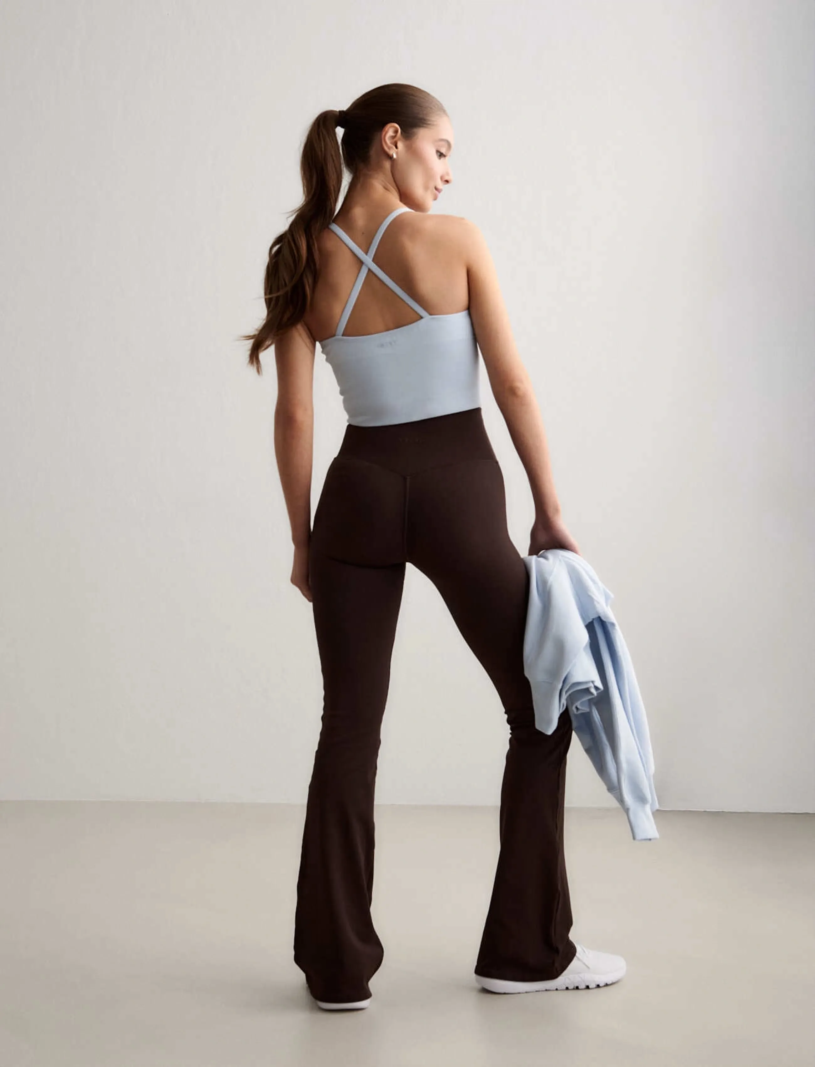 aim´n - Shape Seamless Flare Tights - tights - chocolate - 3