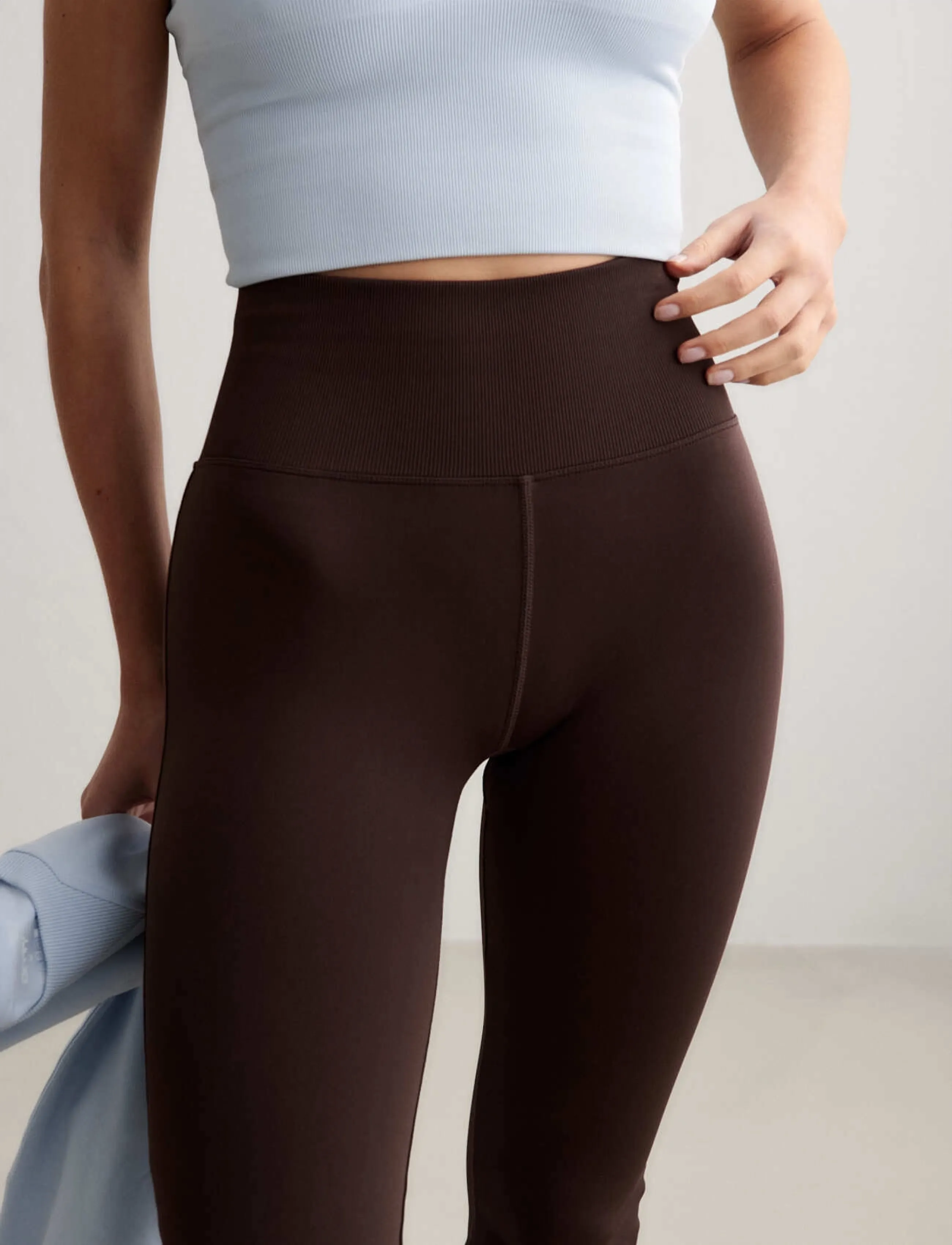 aim´n - Shape Seamless Flare Tights - tights - chocolate - 4