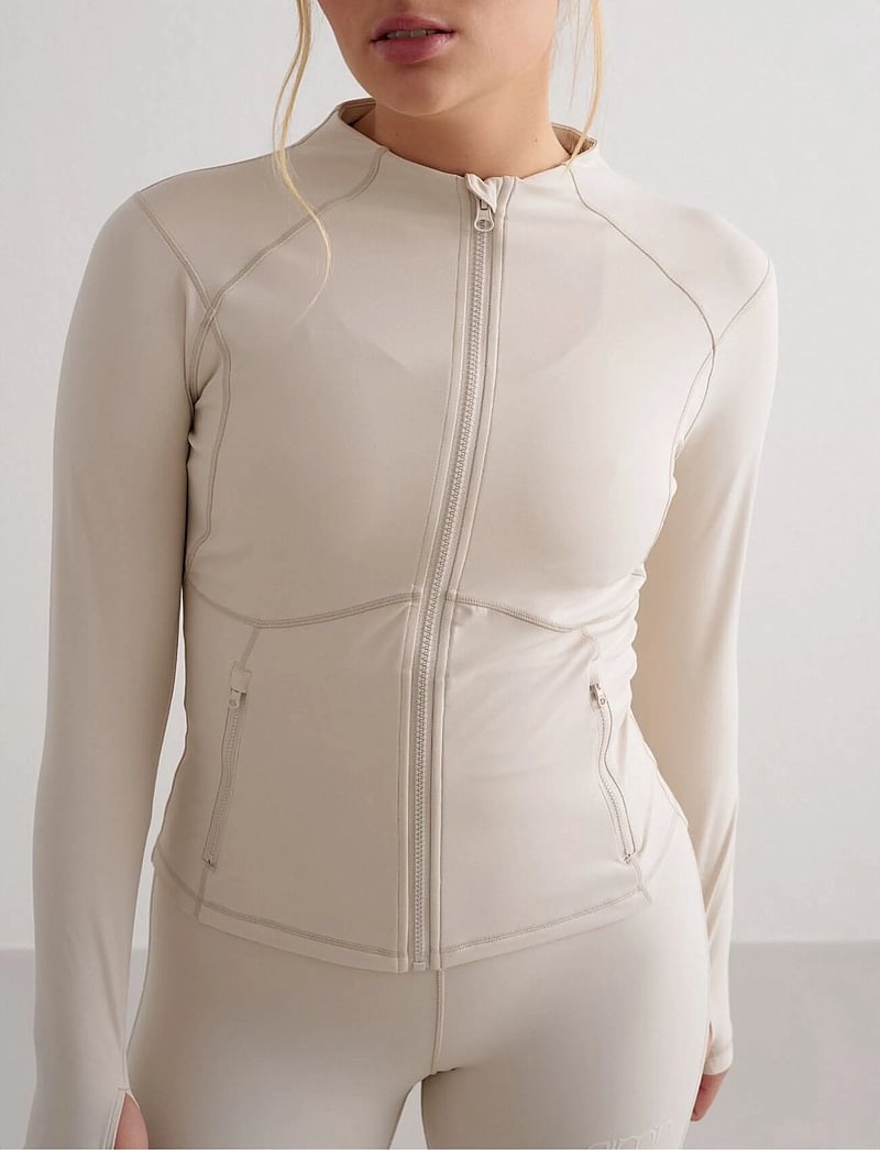 aim´n - Sculpting Zip Jacket - sporta virsjakas - clay - 0
