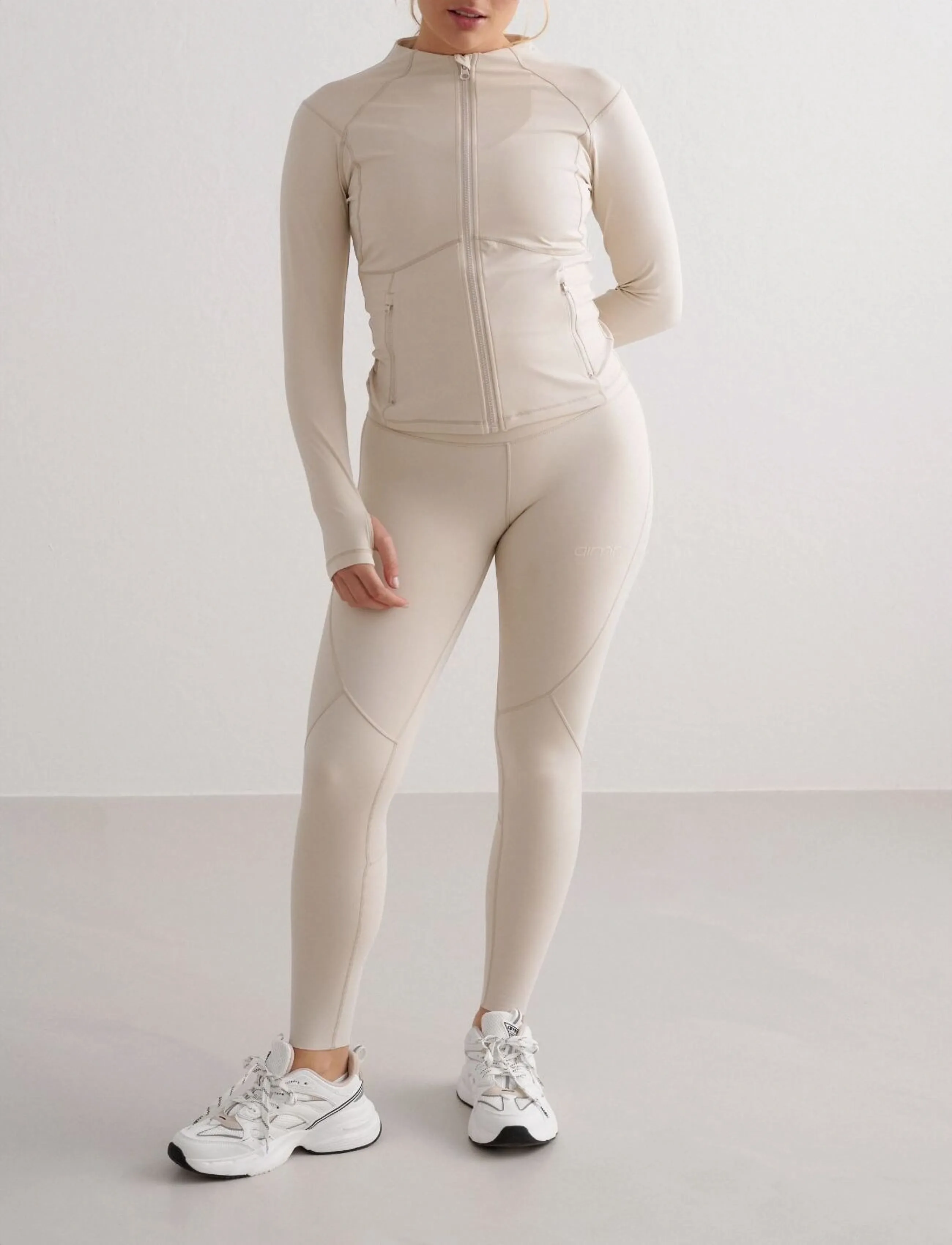 aim´n - Sculpting Zip Jacket - midlayer-jakker - clay - 4