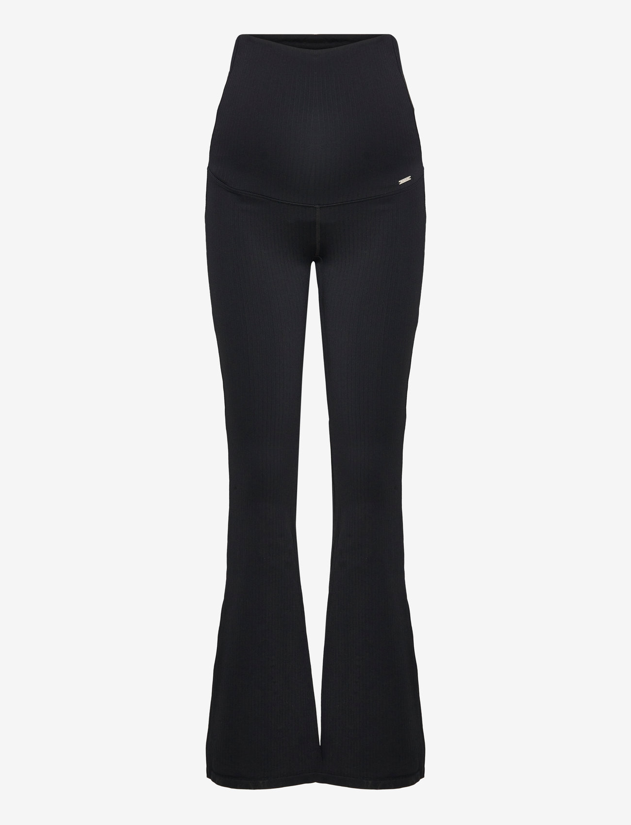 aim´n - Ribbed Seamless Flare Maternity Tights - gravidstights - black - 1