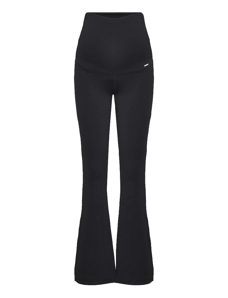 aim´n - Ribbed Seamless Flare Maternity Tights - gravidstights - black - 1