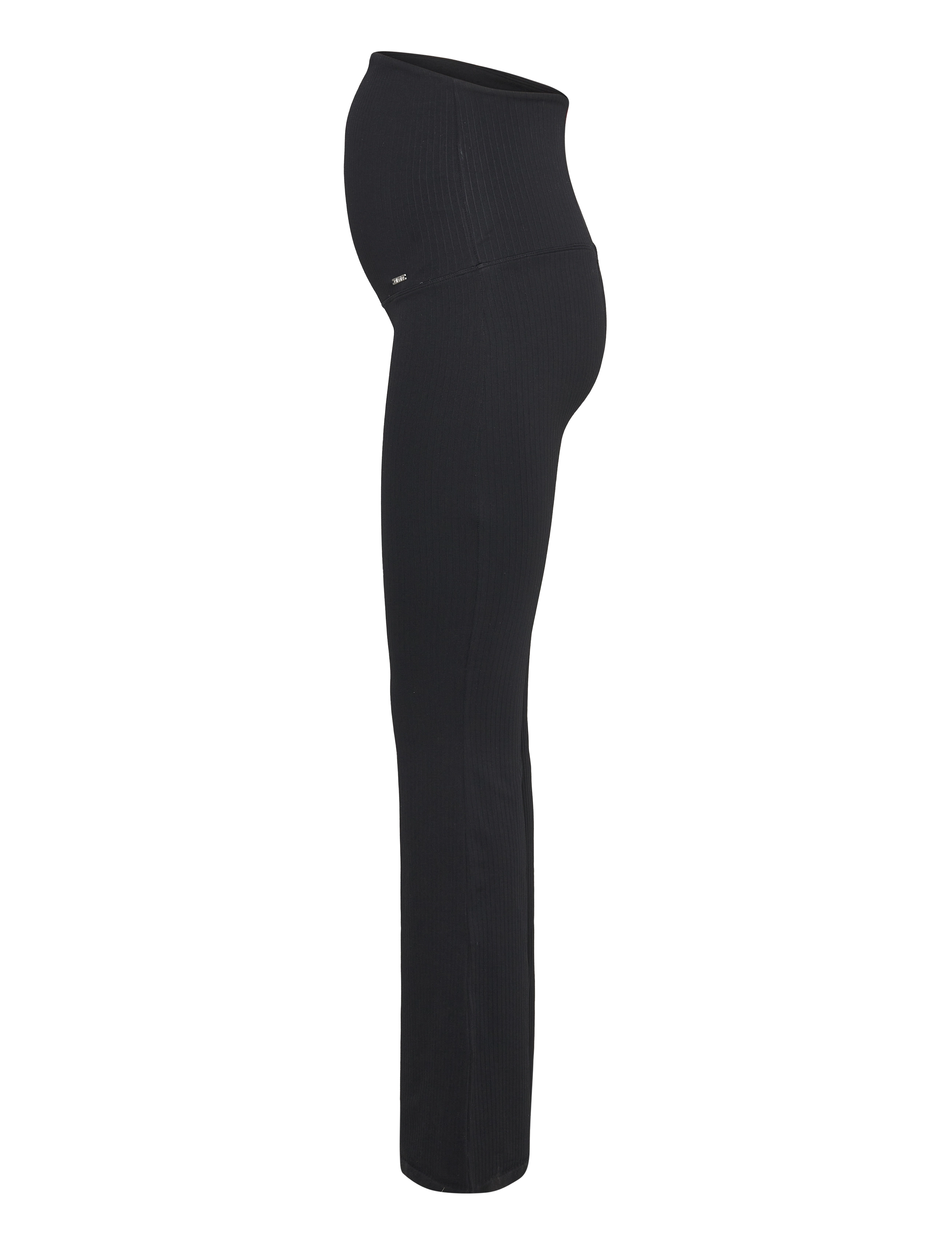 aim´n - Ribbed Seamless Flare Maternity Tights - treenitrikoot - black - 3
