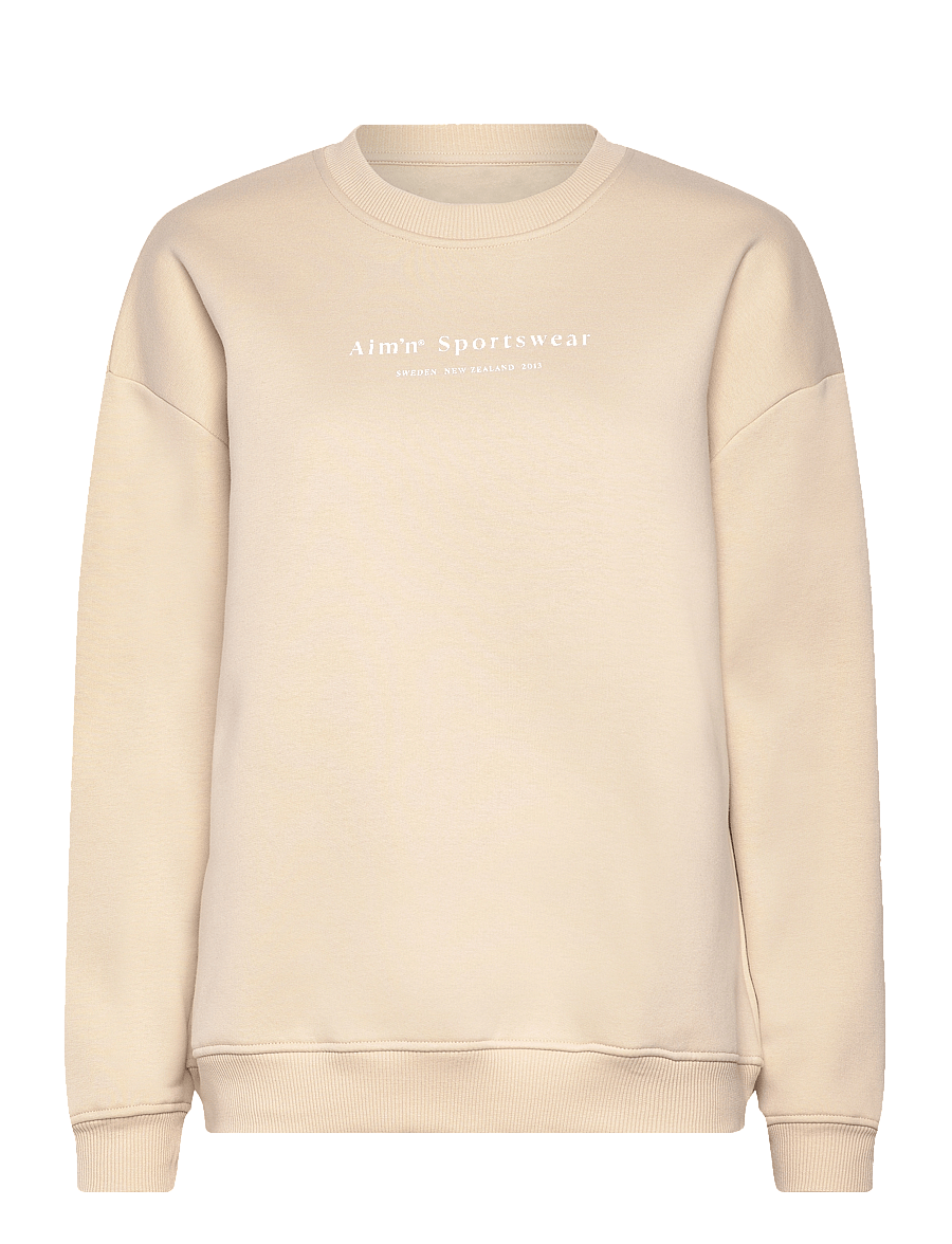 aim´n - Serif Sweatshirt - sweatshirts - cafÉ au lait - 1