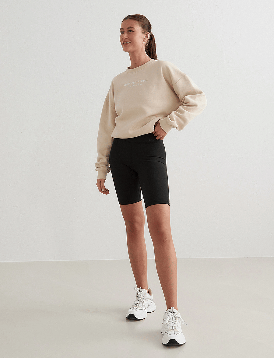 aim´n - Serif Sweatshirt - sweatshirts - cafÉ au lait - 0