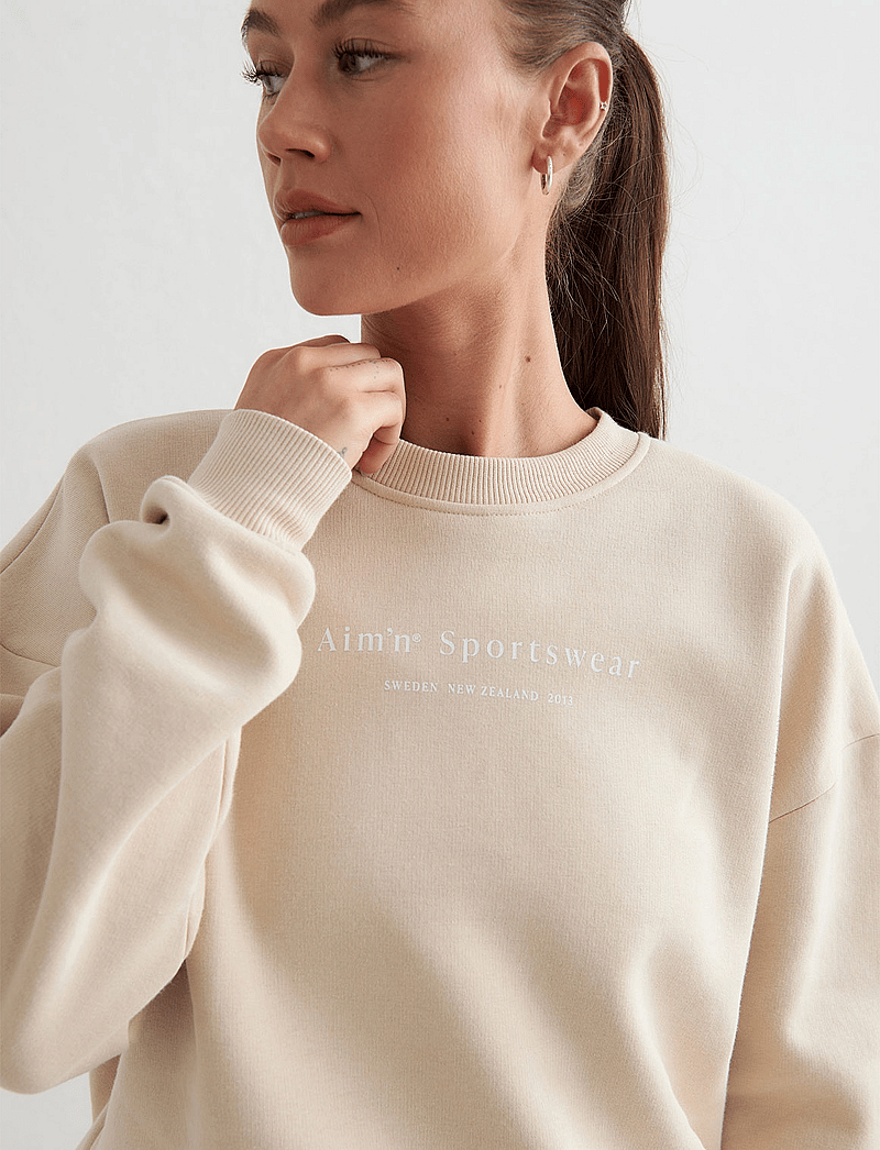 aim´n - Serif Sweatshirt - oberteile - cafÉ au lait - 4