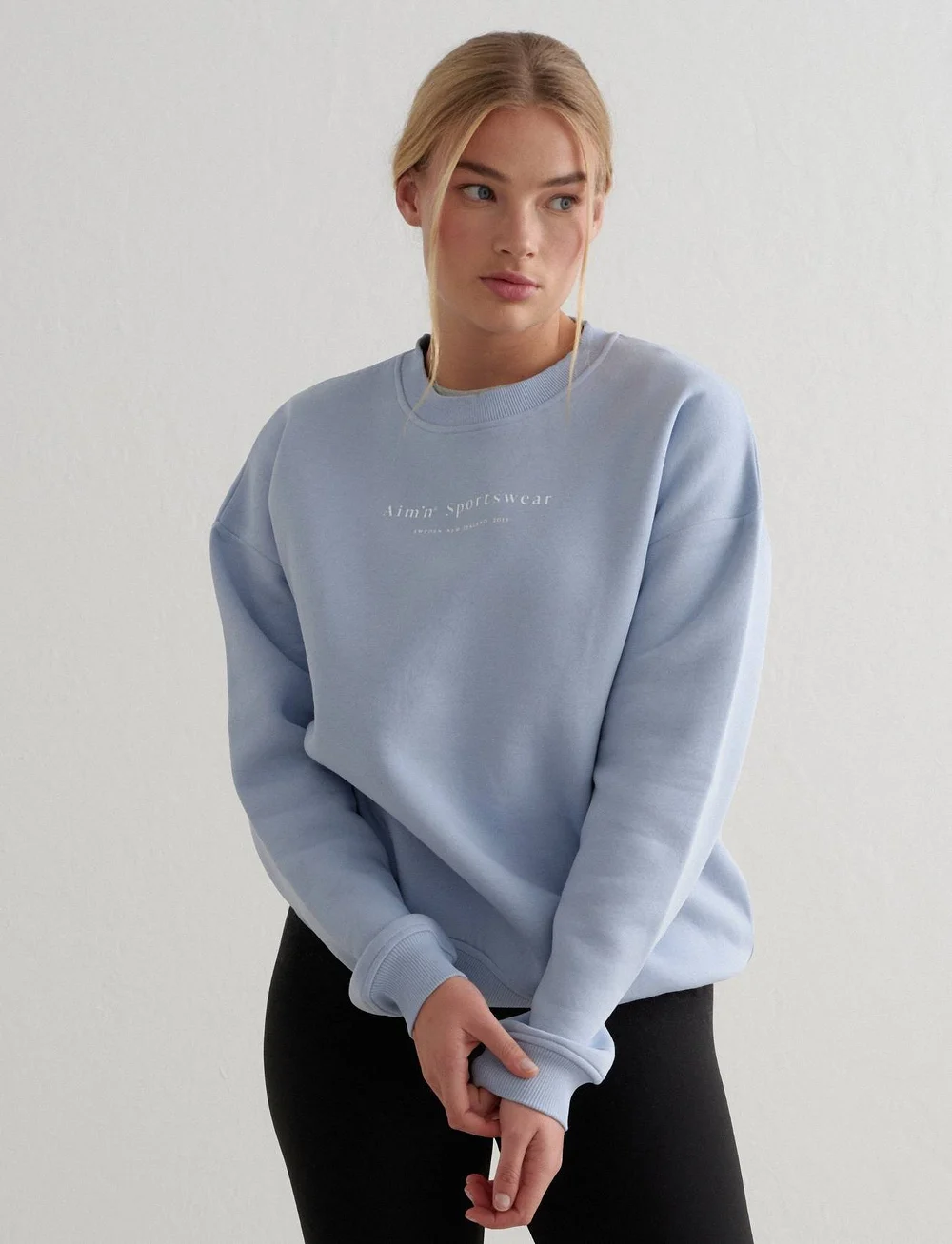 aim´n - Serif Sweatshirt - overdele - cloudy blue - 3