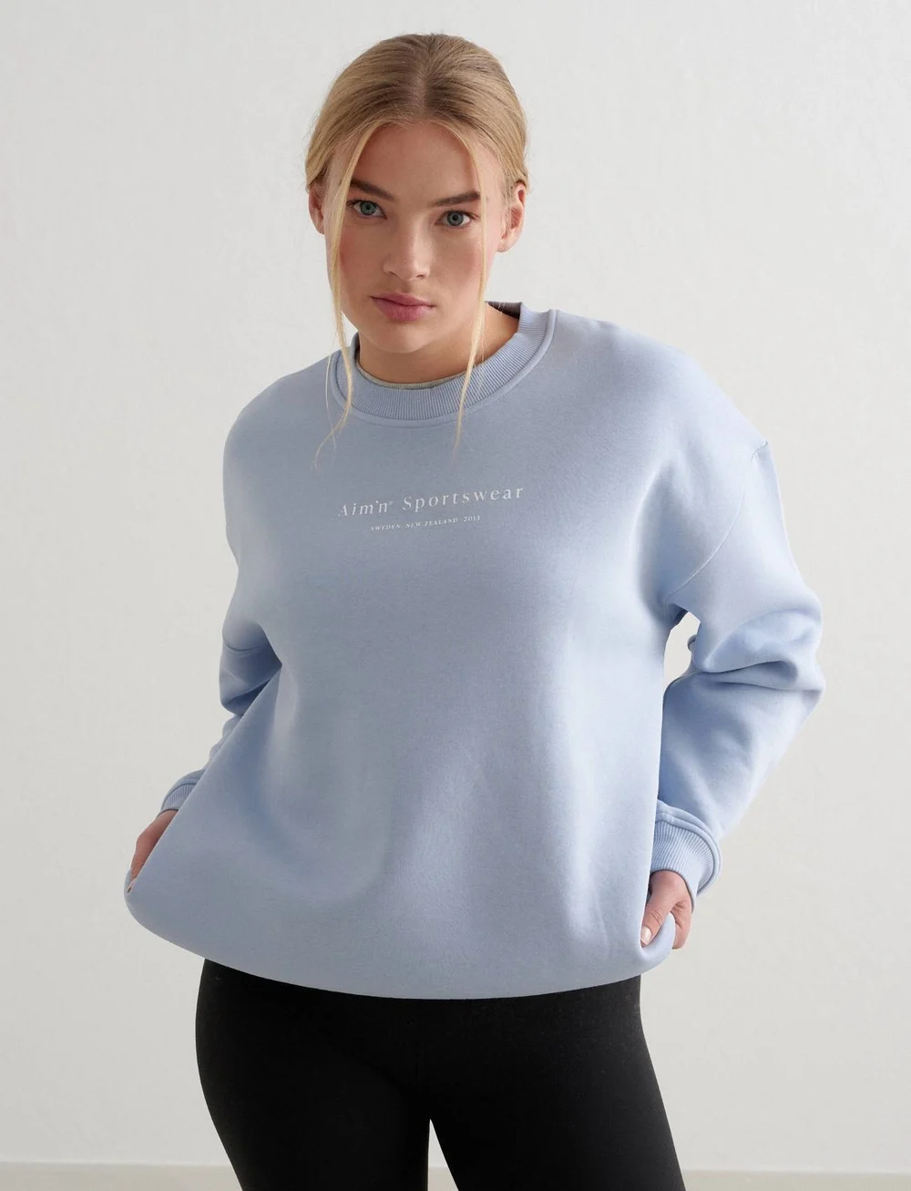 aim´n - Serif Sweatshirt - overdele - cloudy blue - 4