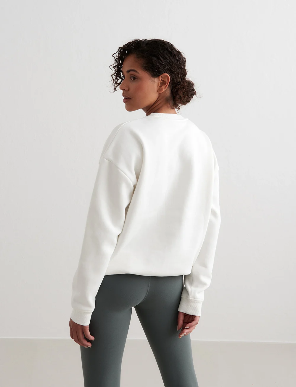 aim´n - Serif Sweatshirt - overdele - off white - 4