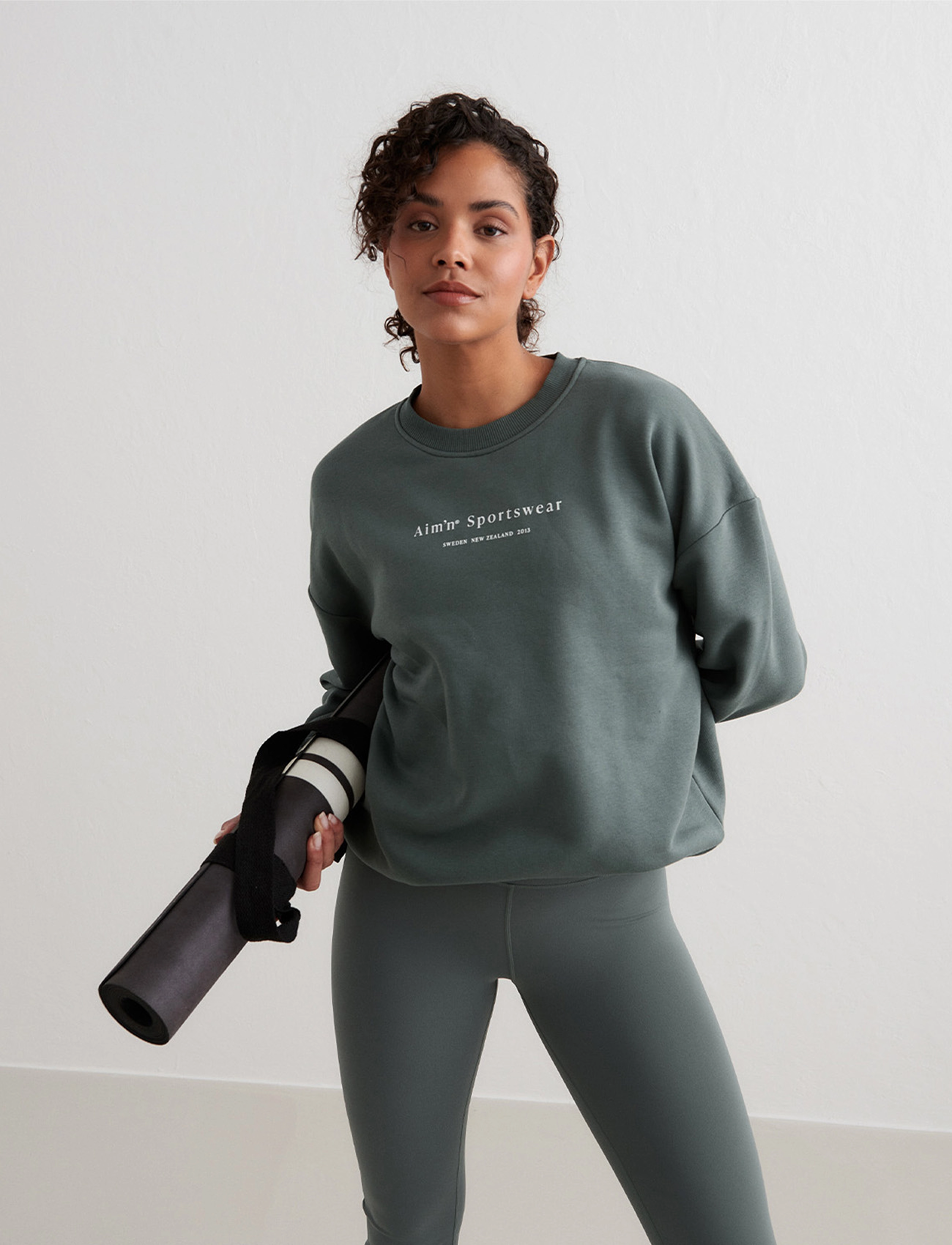 aim´n - Serif Sweatshirt - sport - sage - 3