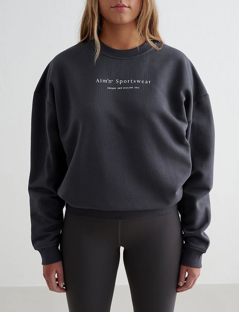 aim´n - Serif Sweatshirt - oberteile - shadow grey - 0