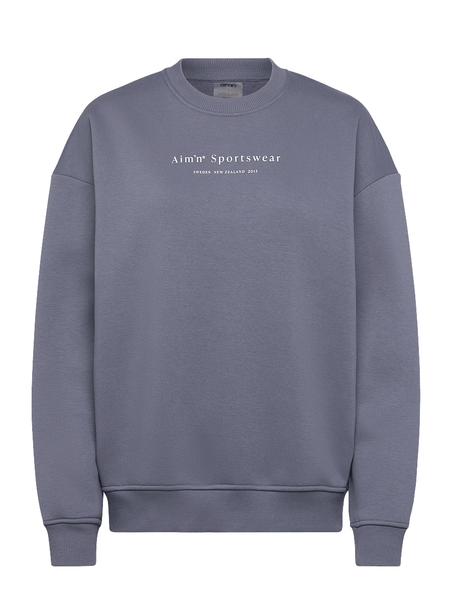 aim´n - Serif Sweatshirt - sweatshirts - storm blue - 1