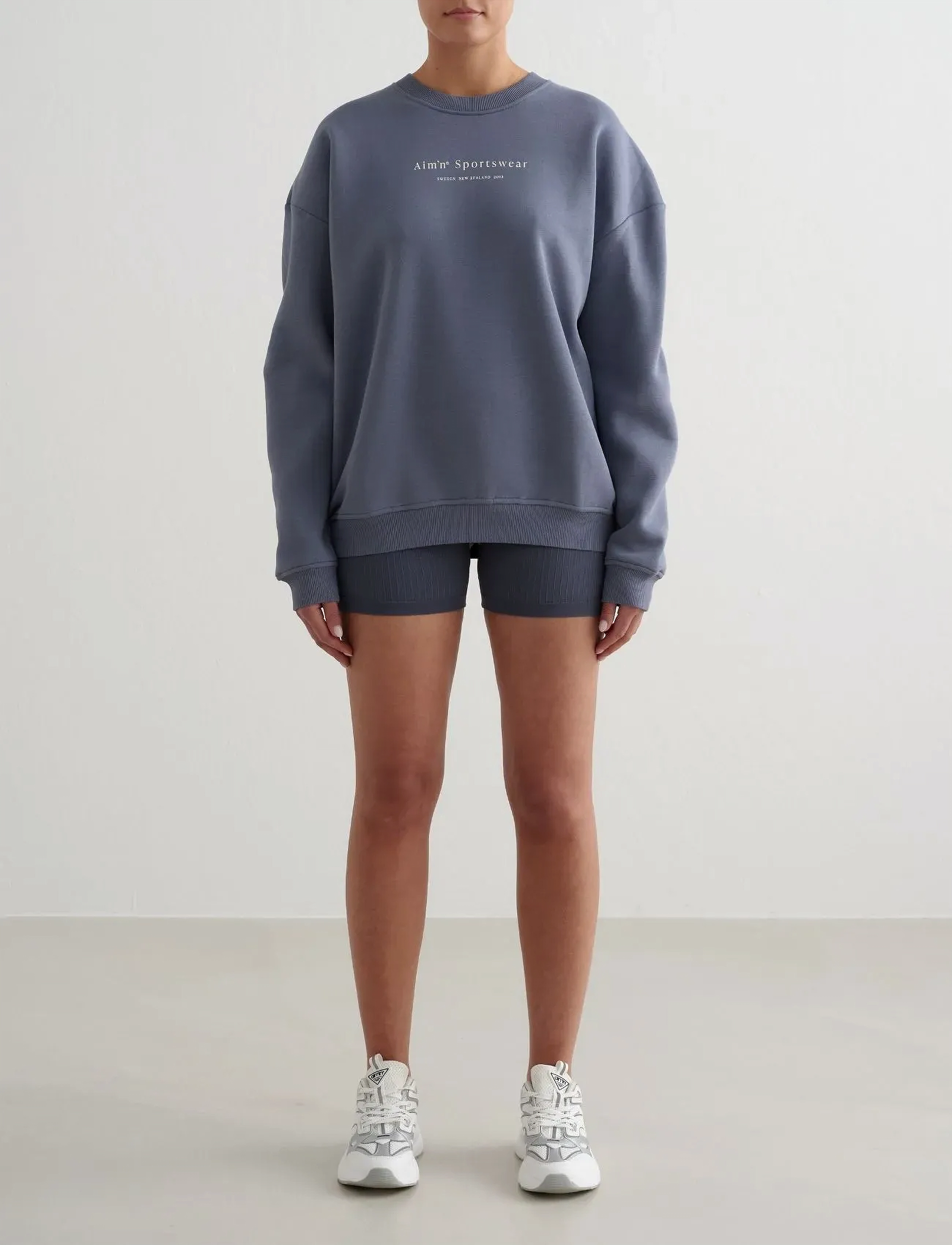 aim´n - Serif Sweatshirt - sweatshirts - storm blue - 3