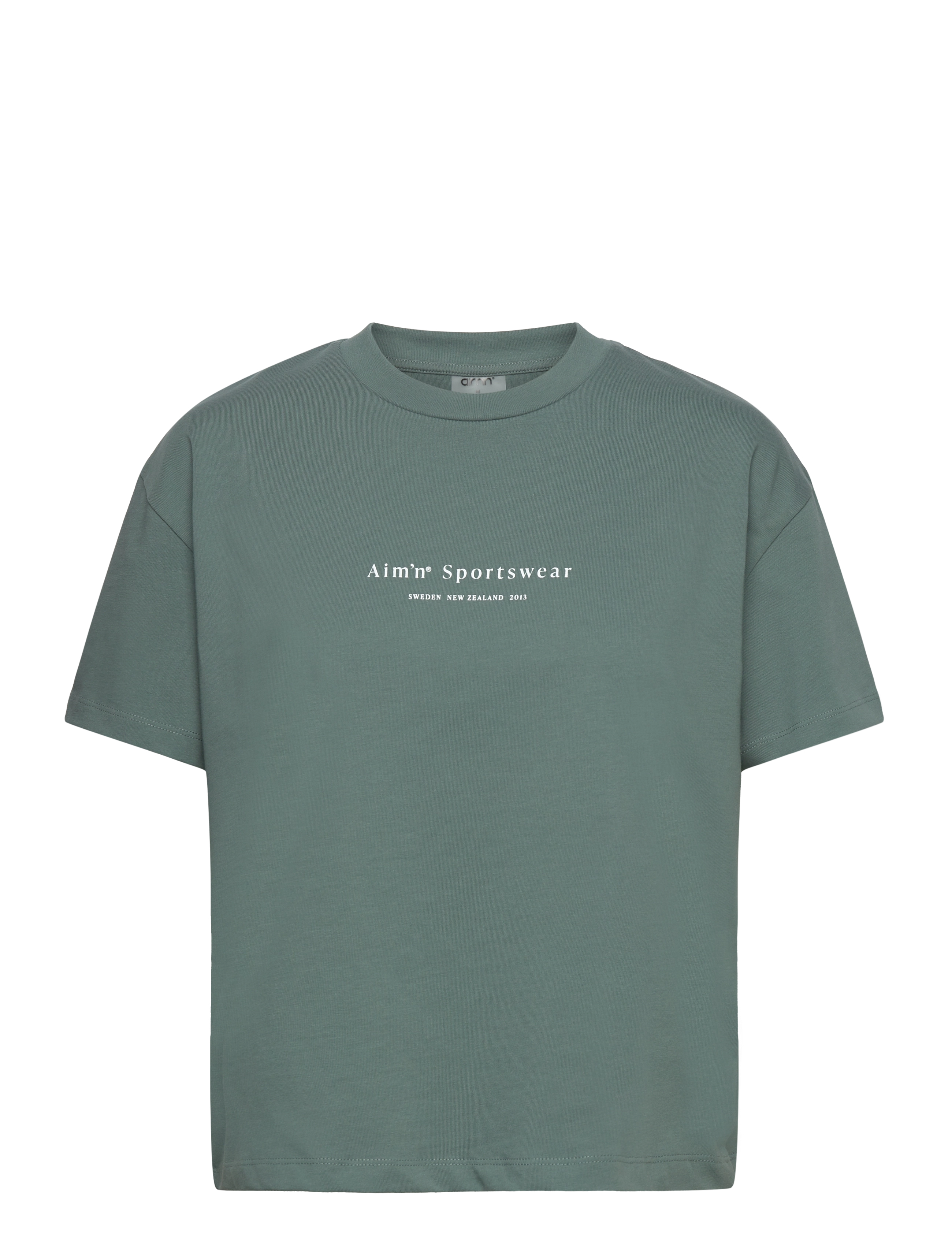 aim´n Serif Boxy T-Shirt - Tøj - SAGE / green