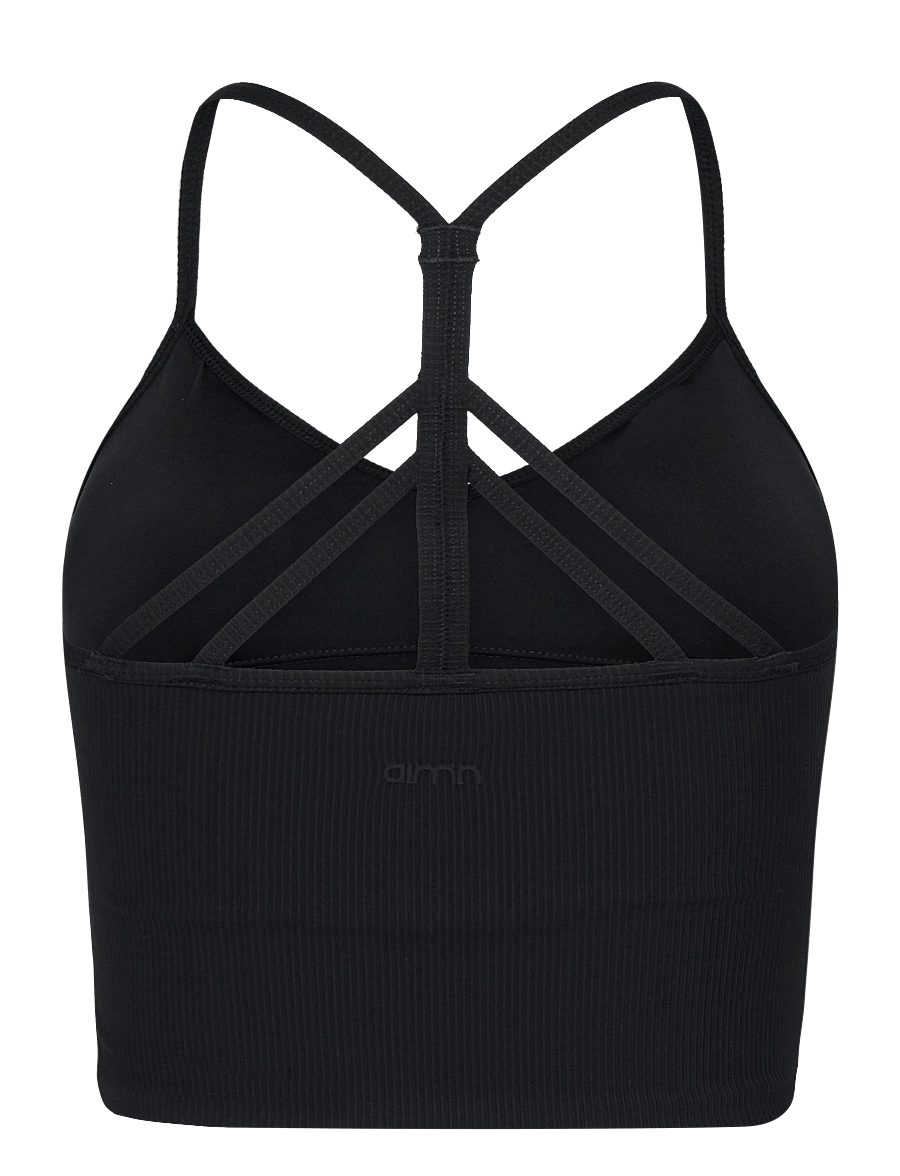 aim´n - Ribbed Performance Bralette - sports-bh'er - black - 2