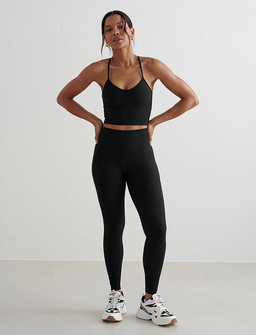 aim´n - Ribbed Performance Bralette - sports-bh'er - black - 5
