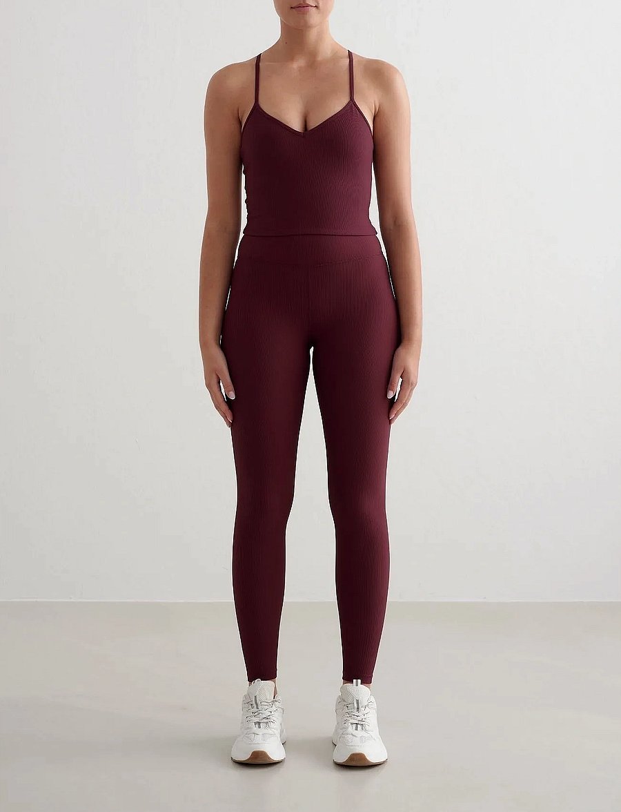 aim´n - Ribbed Performance Bralette - sport-bhs - cherry - 2