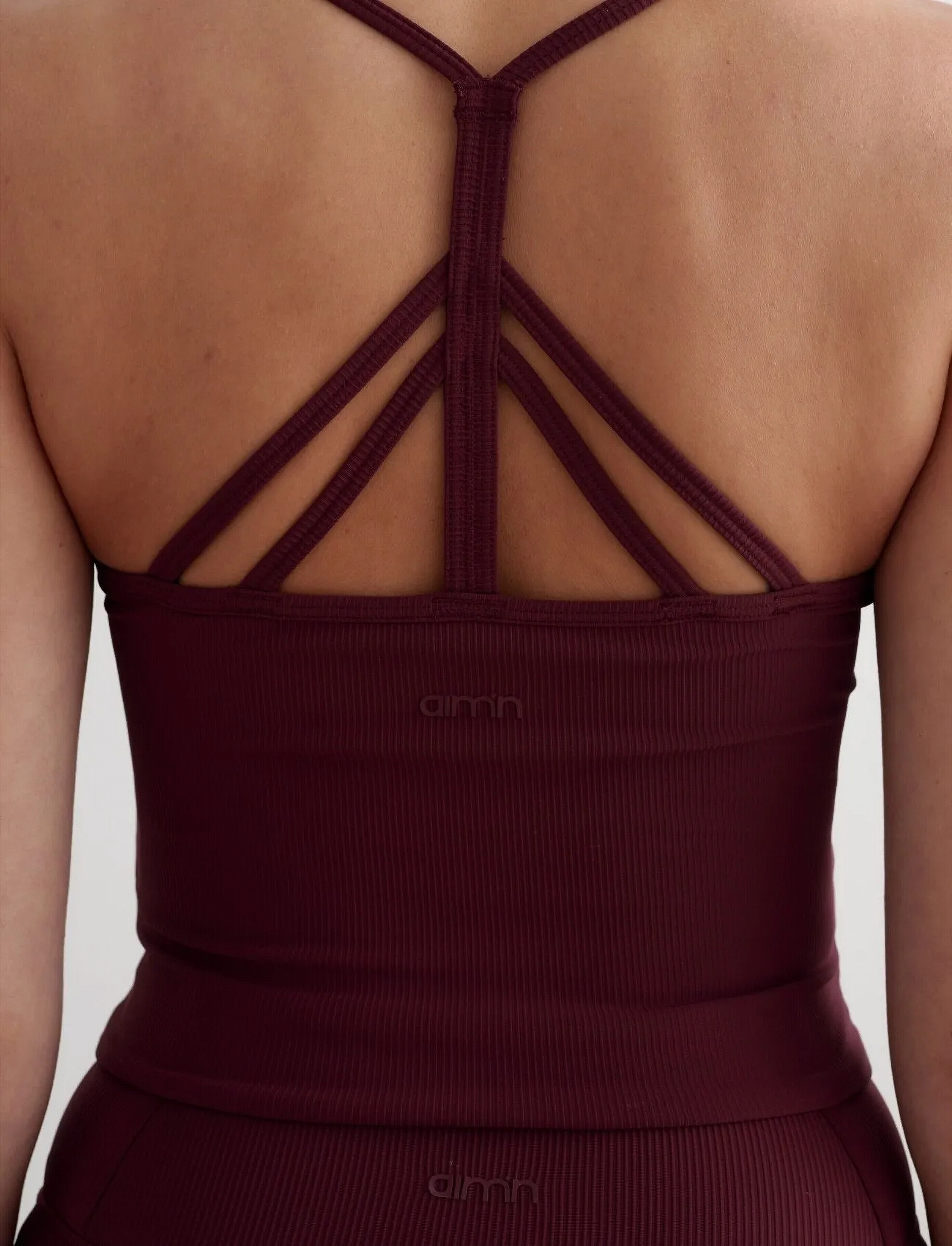 aim´n - Ribbed Performance Bralette - sport-bhs - cherry - 3
