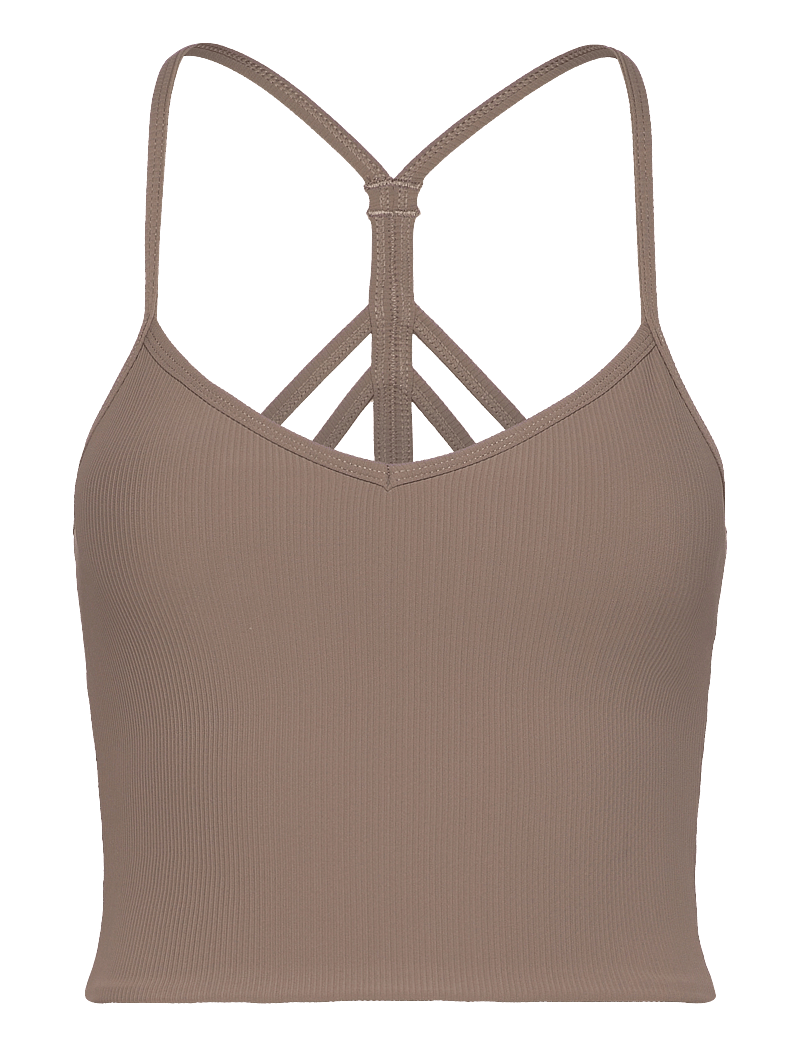 aim´n - Ribbed Performance Bralette - crop-tops - nougat - 0