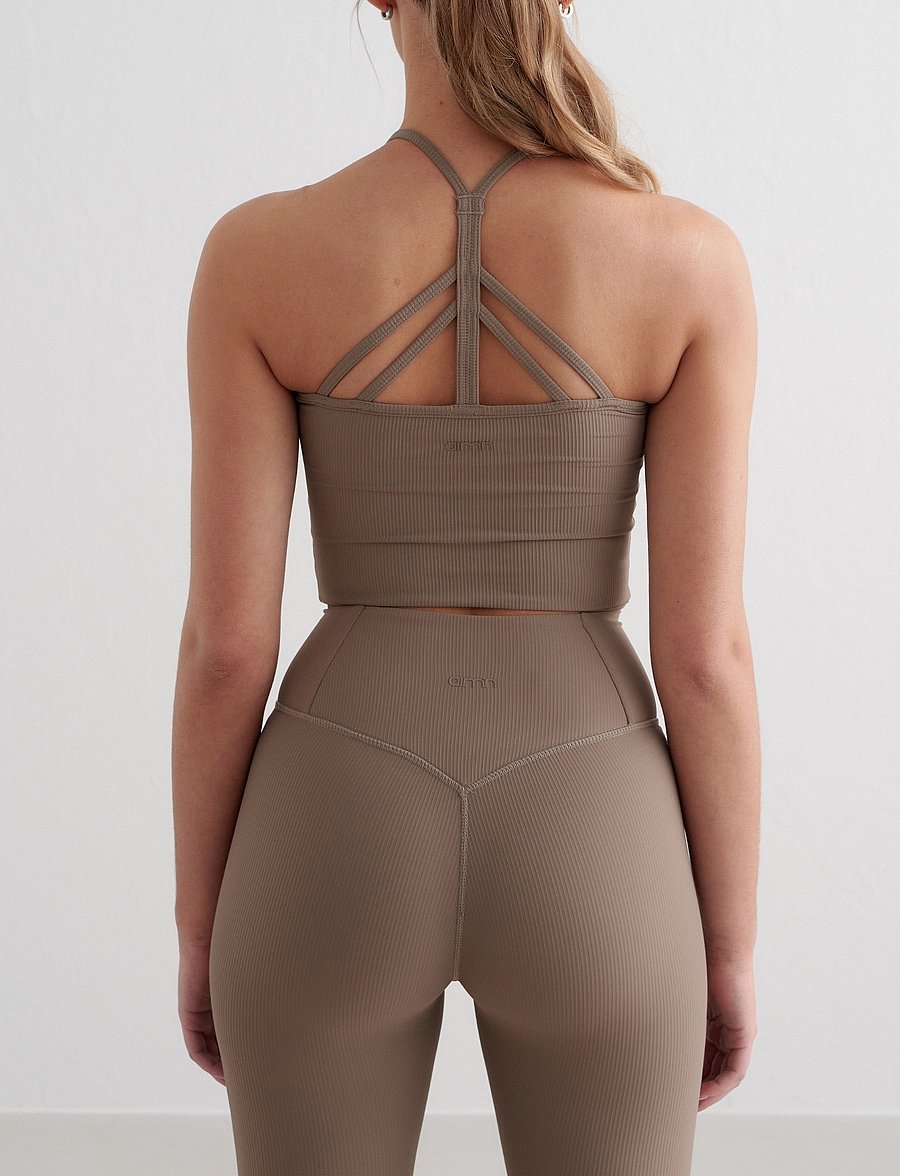 aim´n - Ribbed Performance Bralette - sports-bh'er - nougat - 2