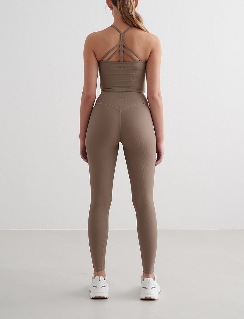 aim´n - Ribbed Performance Bralette - crop-tops - nougat - 4