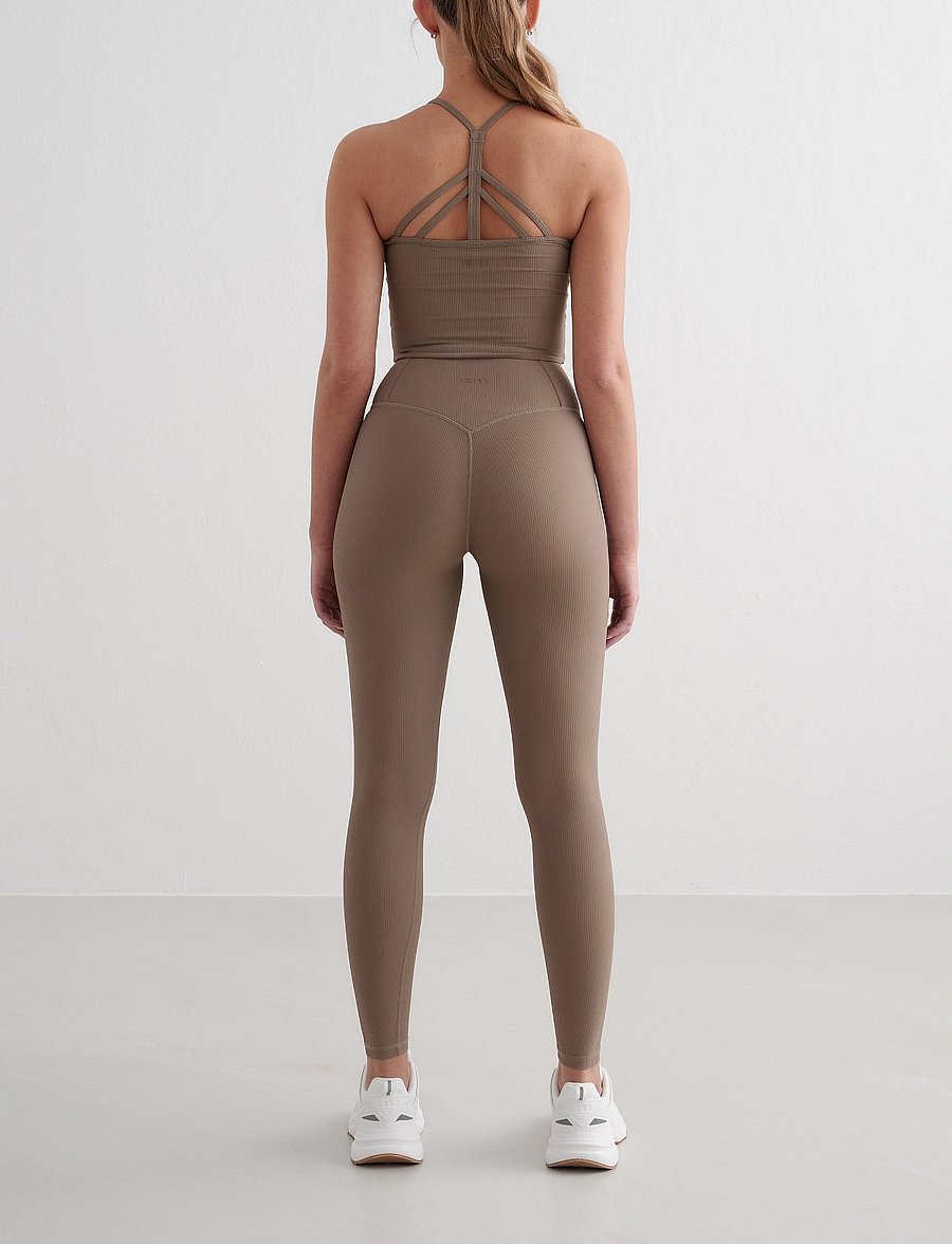 aim´n - Ribbed Performance Bralette - sports-bh'er - nougat - 4
