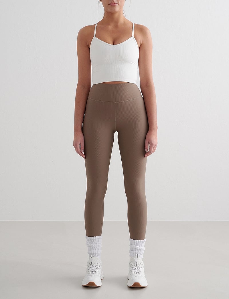 aim´n - Ribbed Performance Bralette - crop tops - white - 0