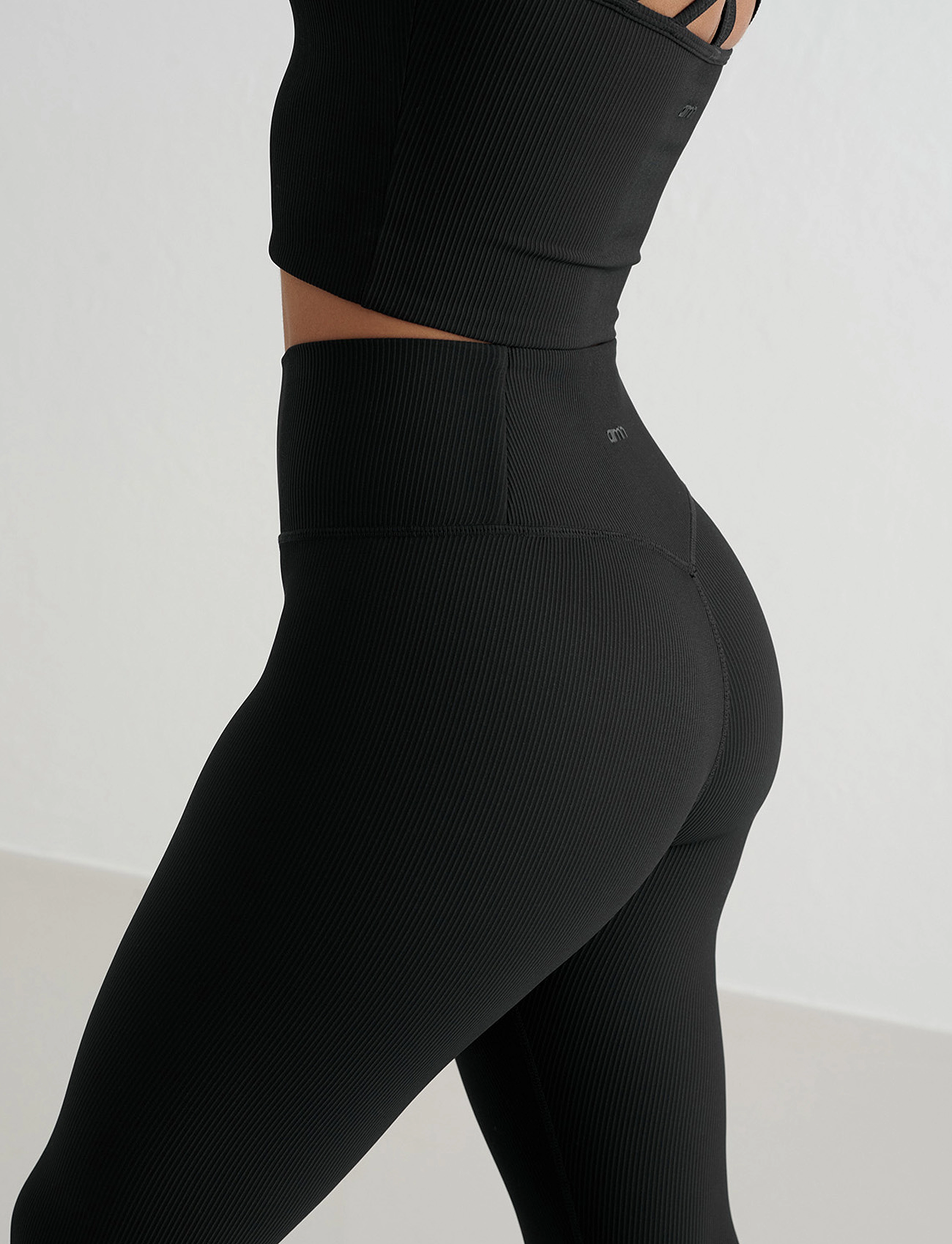 aim´n - Ribbed Performance Tights - volle länge - black - 3