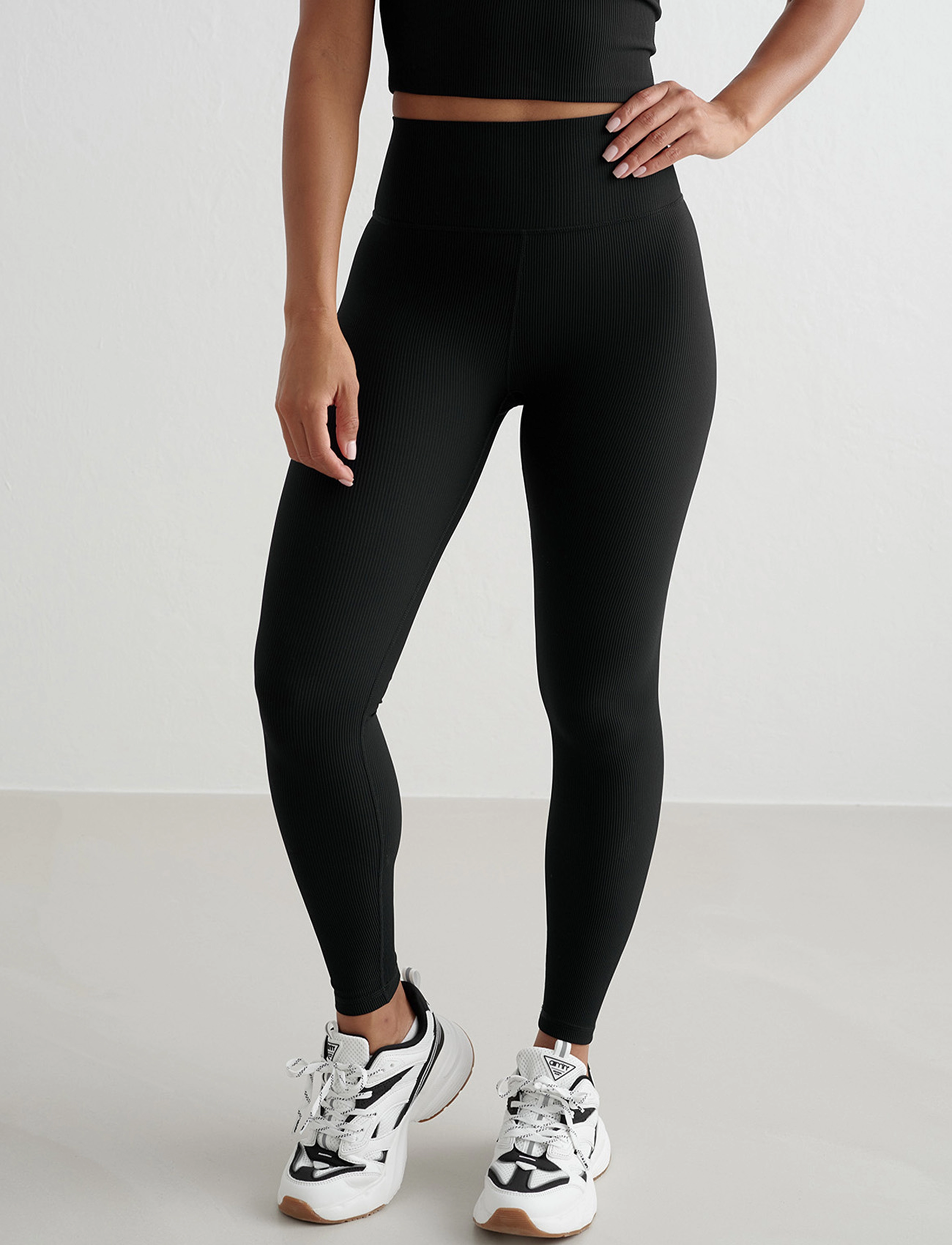 aim´n - Ribbed Performance Tights - volle länge - black - 5