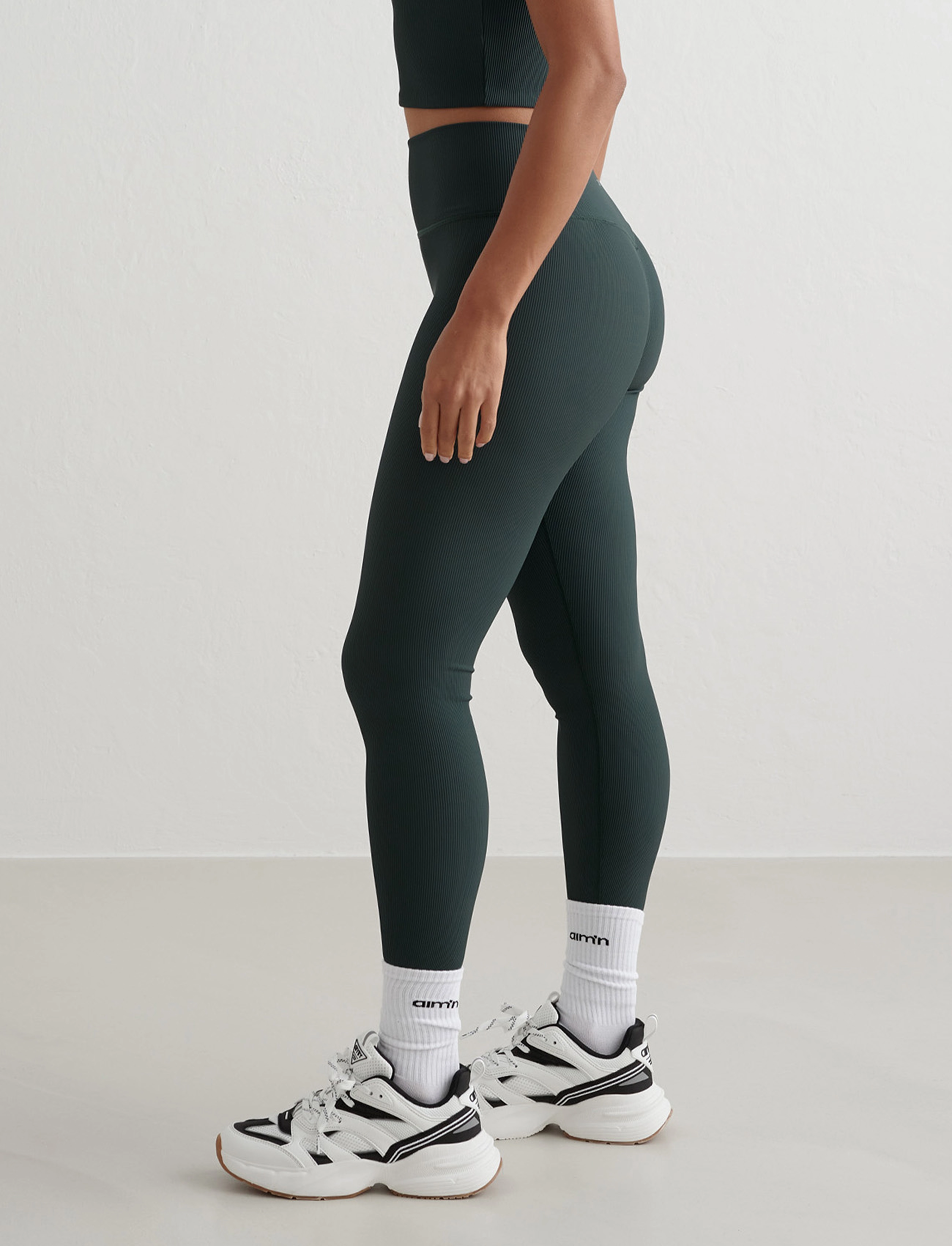 aim´n - Ribbed Performance Tights - full längd - deep emerald - 4